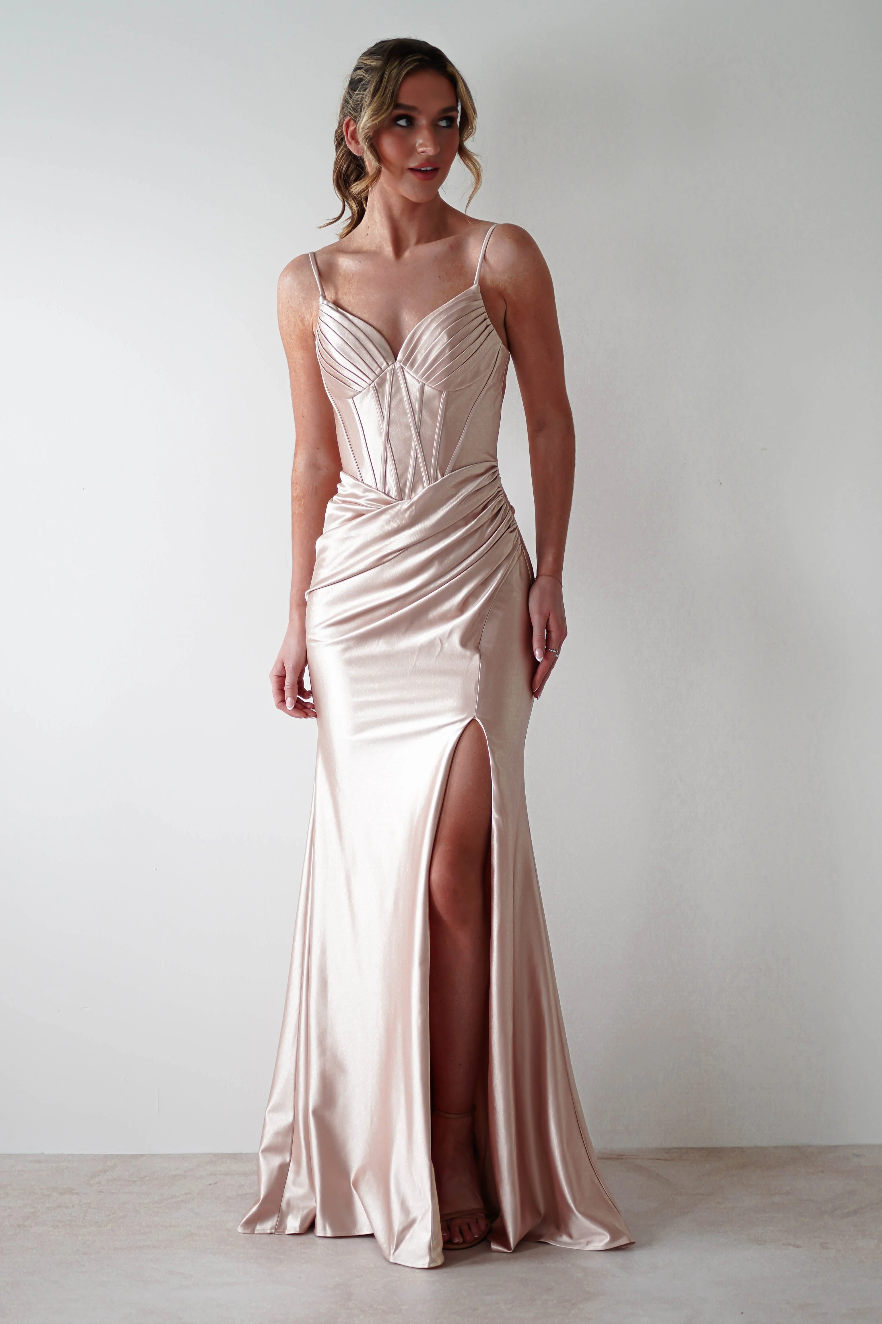 Meaghan Bodycon Gown | Champagne - Image 2