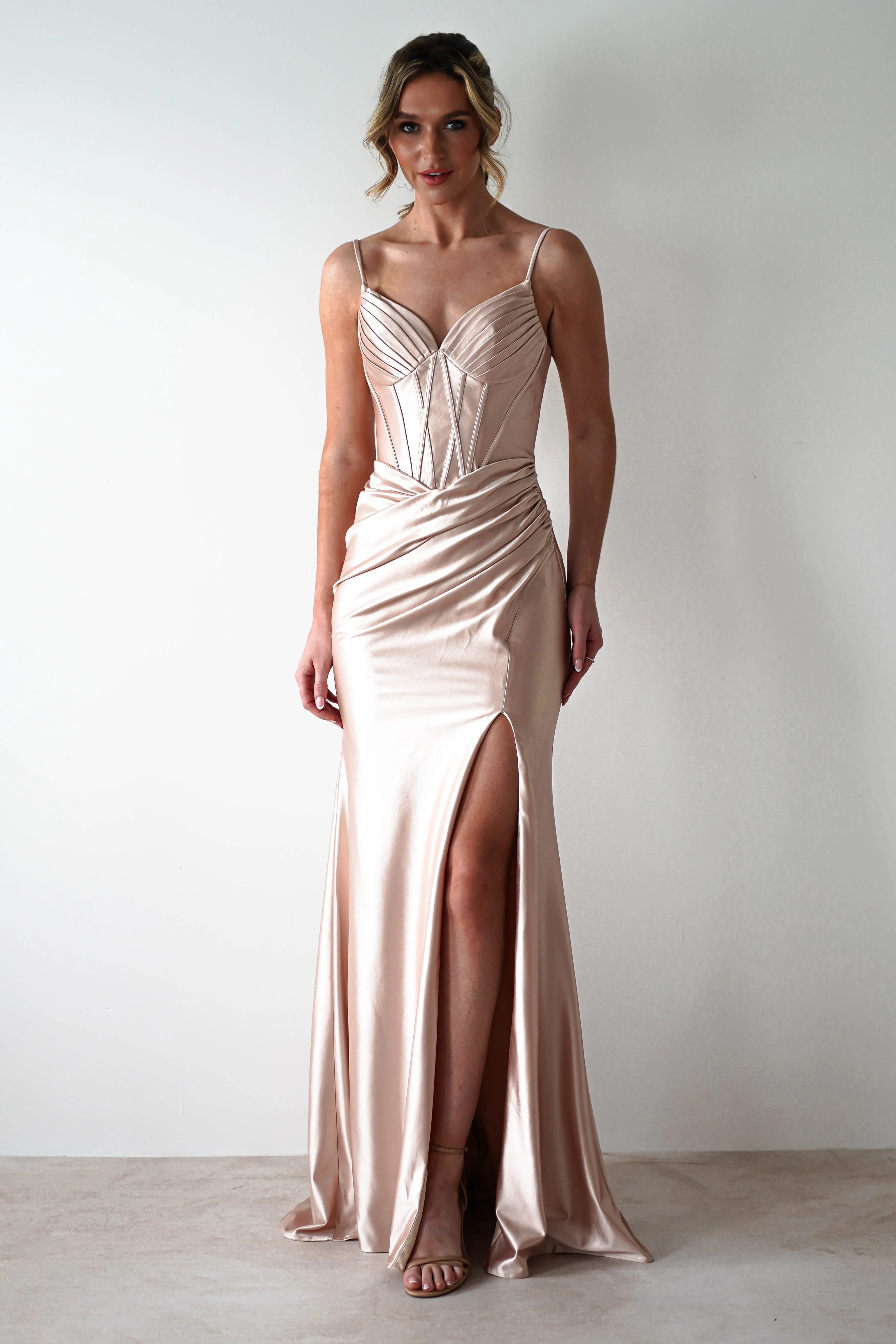 Meaghan Bodycon Gown | Champagne - Image 5
