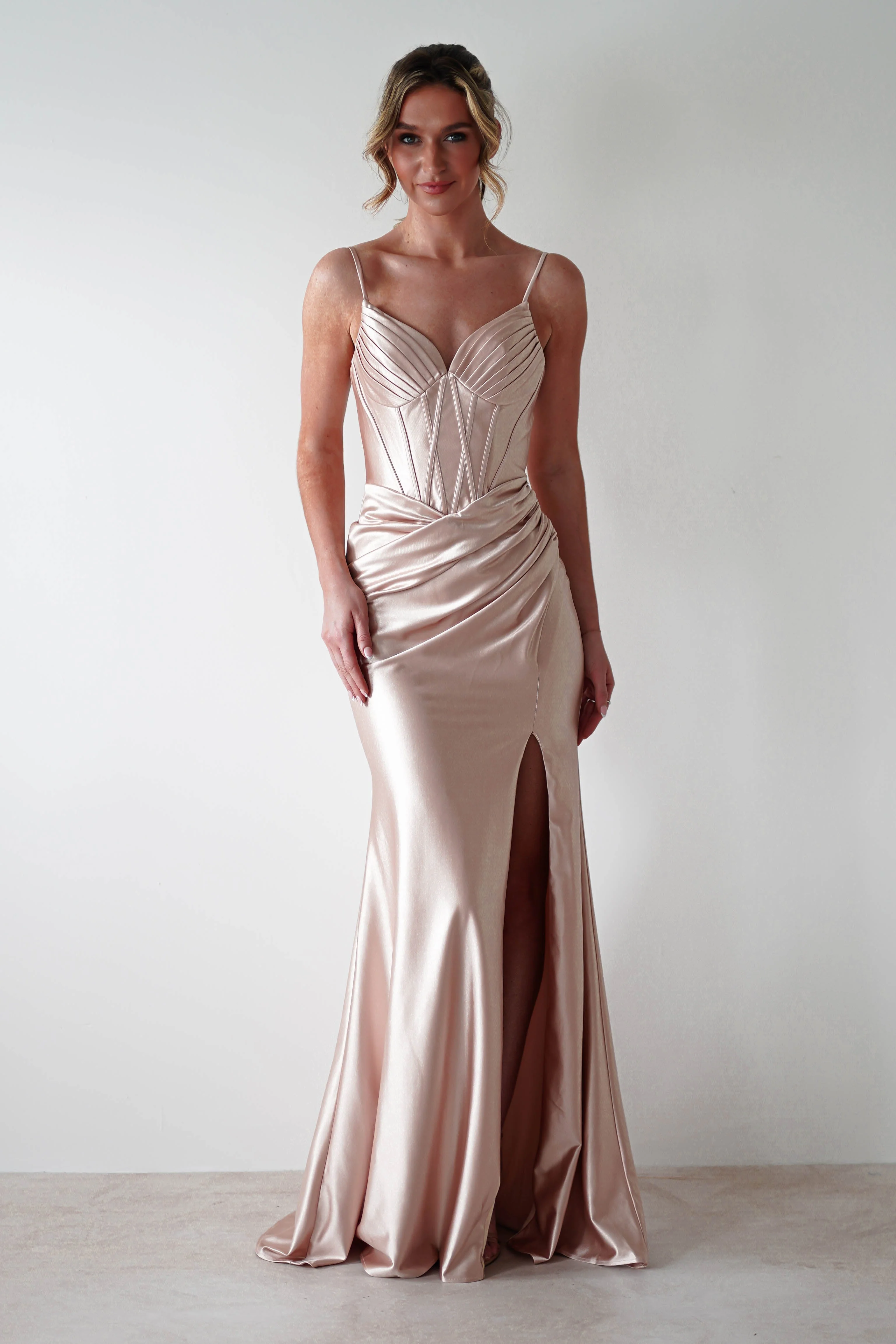 Meaghan Bodycon Gown | Champagne - Image 6