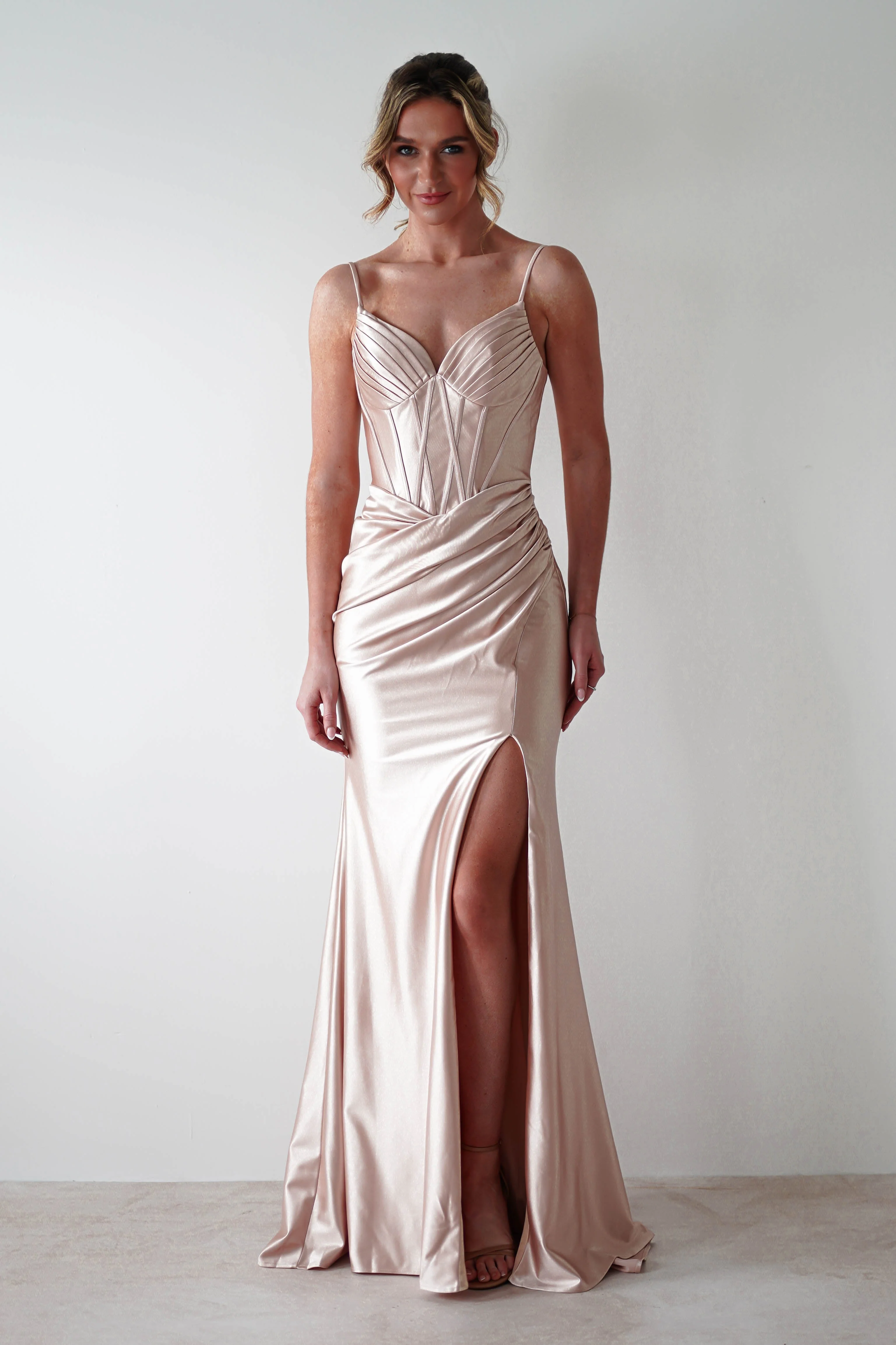 Meaghan Bodycon Gown | Champagne - Image 7