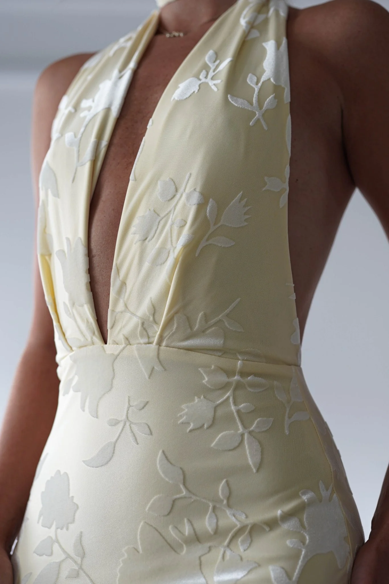 Tara Floral Jacquard Maxi Dress | Yellow - Image 18