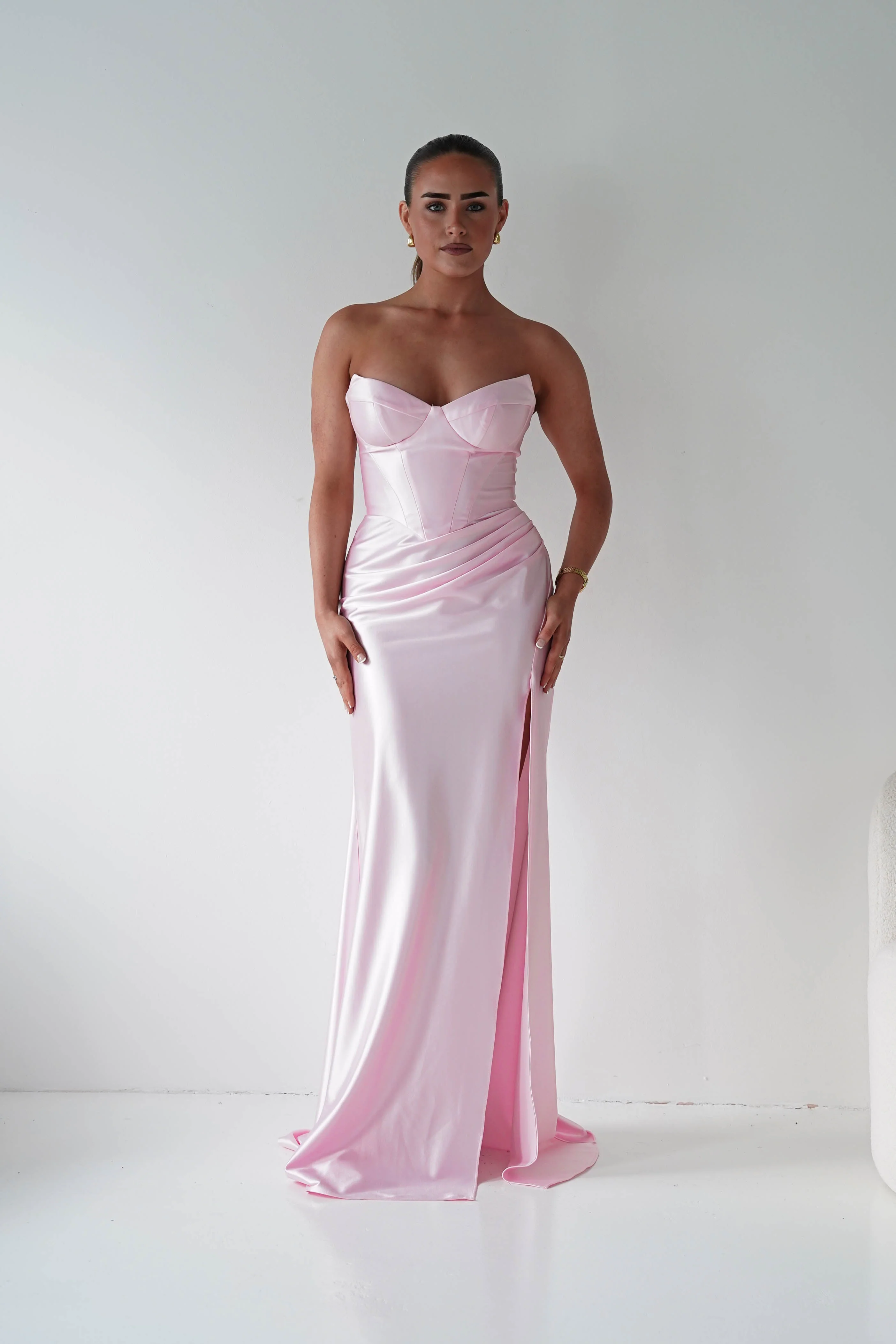 Ashley Strapless Bodycon Gown | Pink