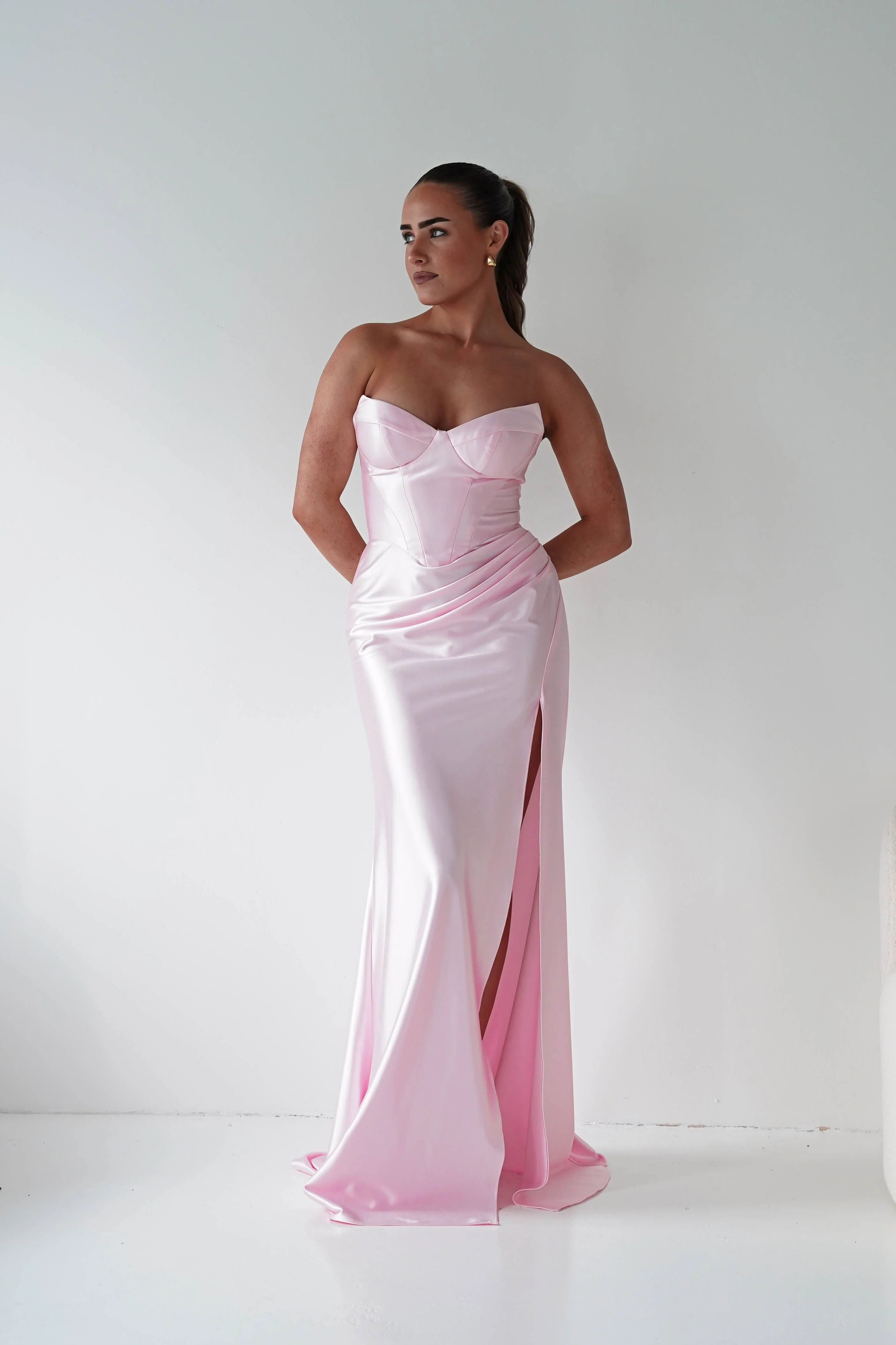 Ashley Strapless Bodycon Gown | Pink - Image 10