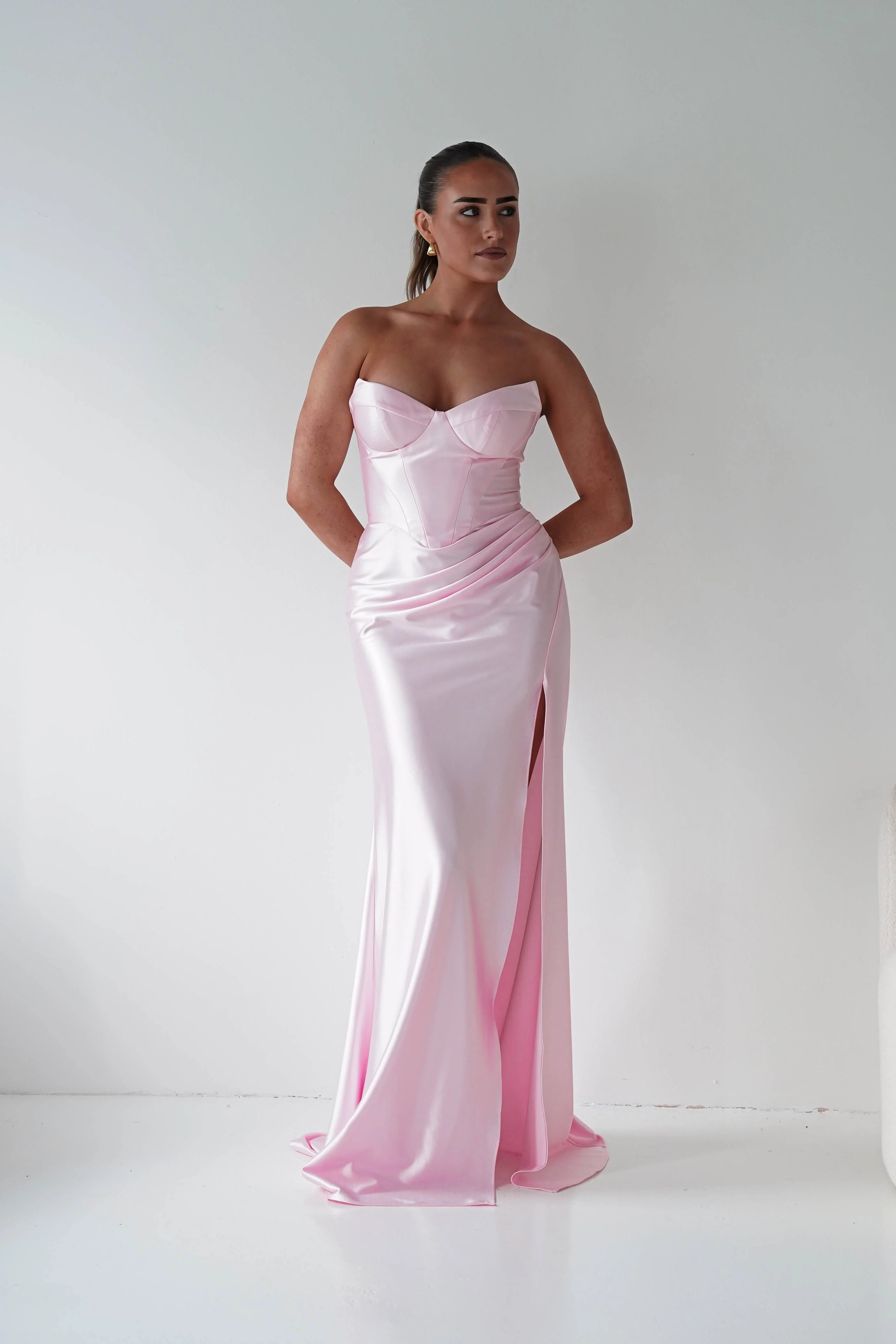 Ashley Strapless Bodycon Gown | Pink - Image 11