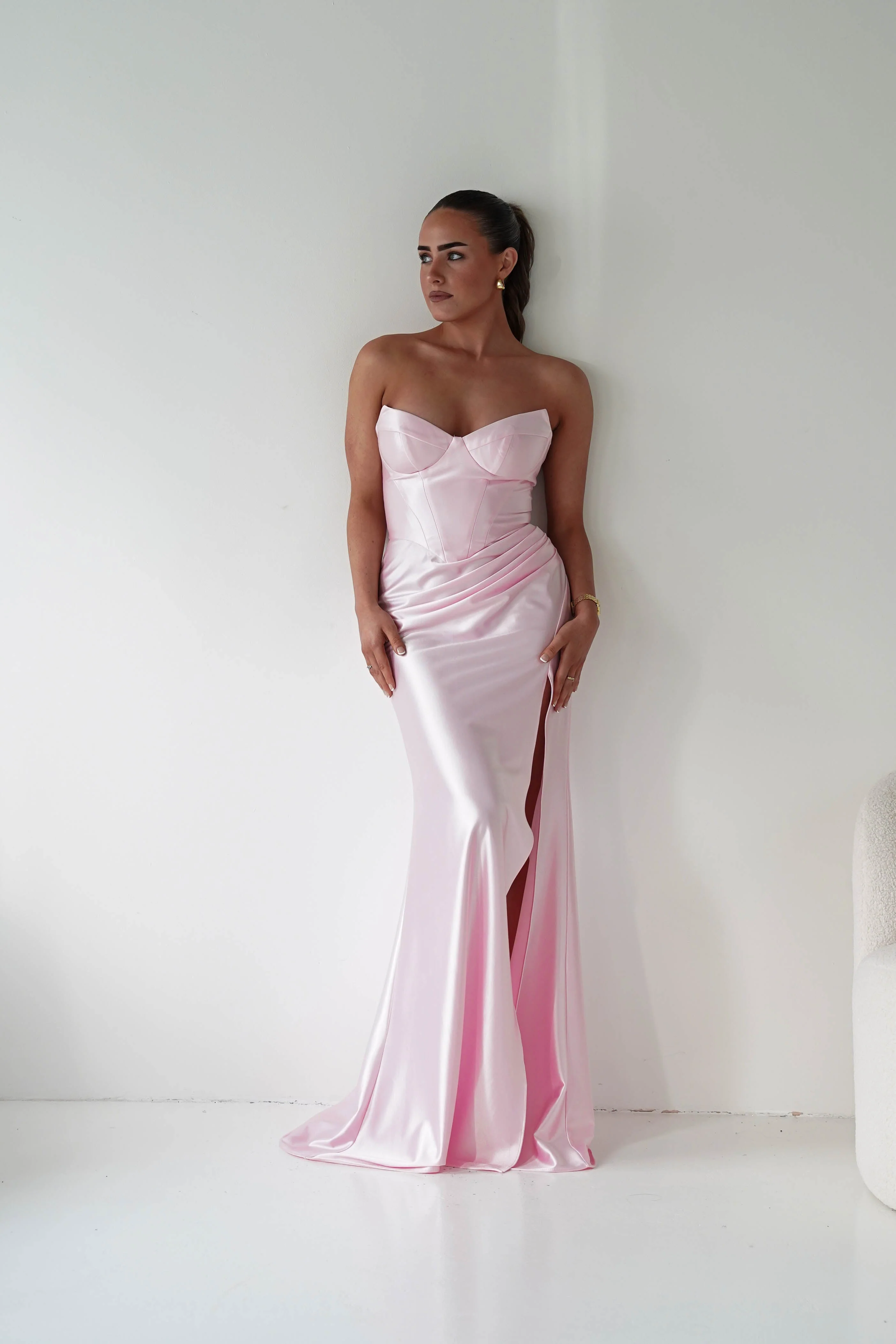 Ashley Strapless Bodycon Gown | Pink - Image 3