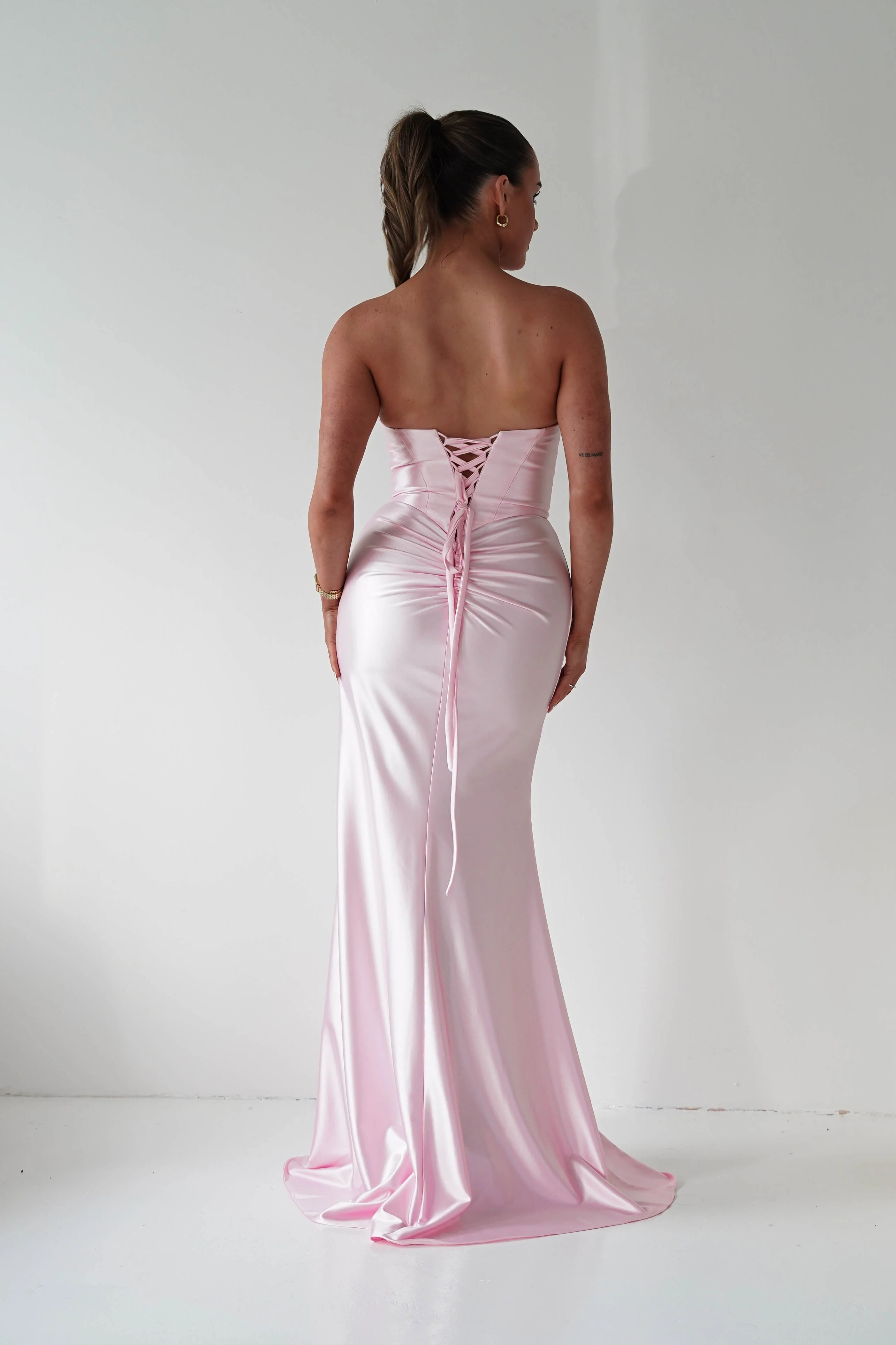 Ashley Strapless Bodycon Gown | Pink - Image 6
