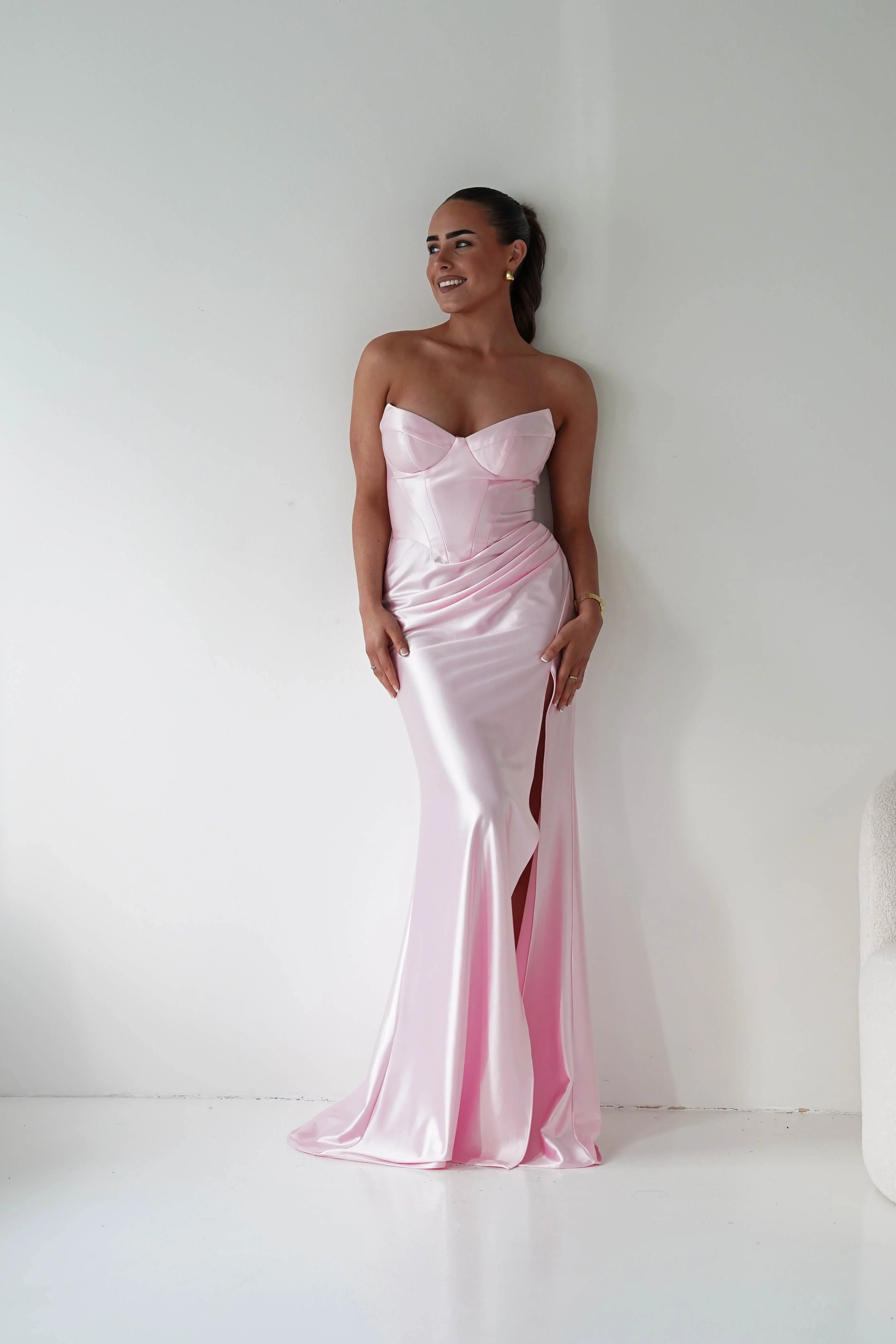 Ashley Strapless Bodycon Gown | Pink - Image 7