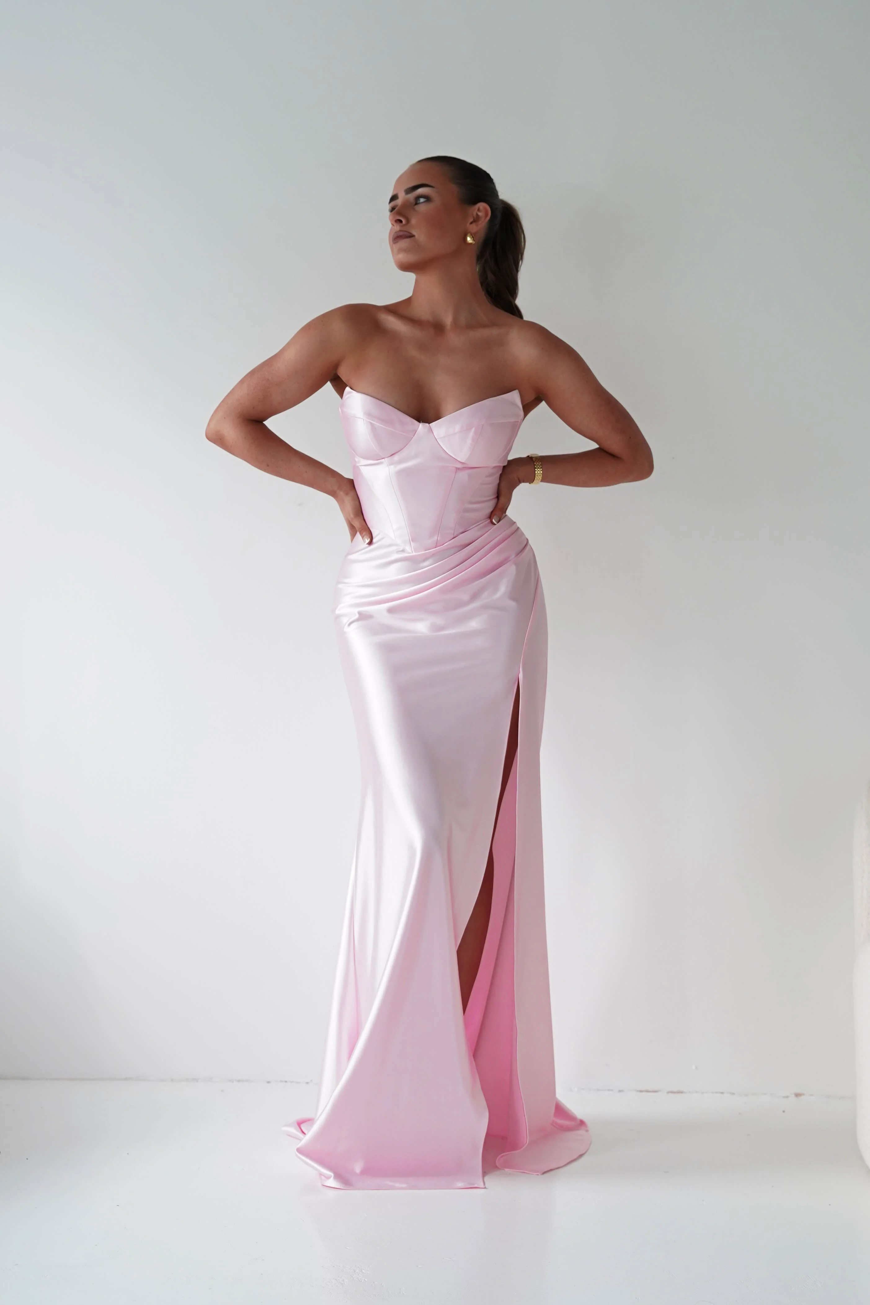 Ashley Strapless Bodycon Gown | Pink - Image 9