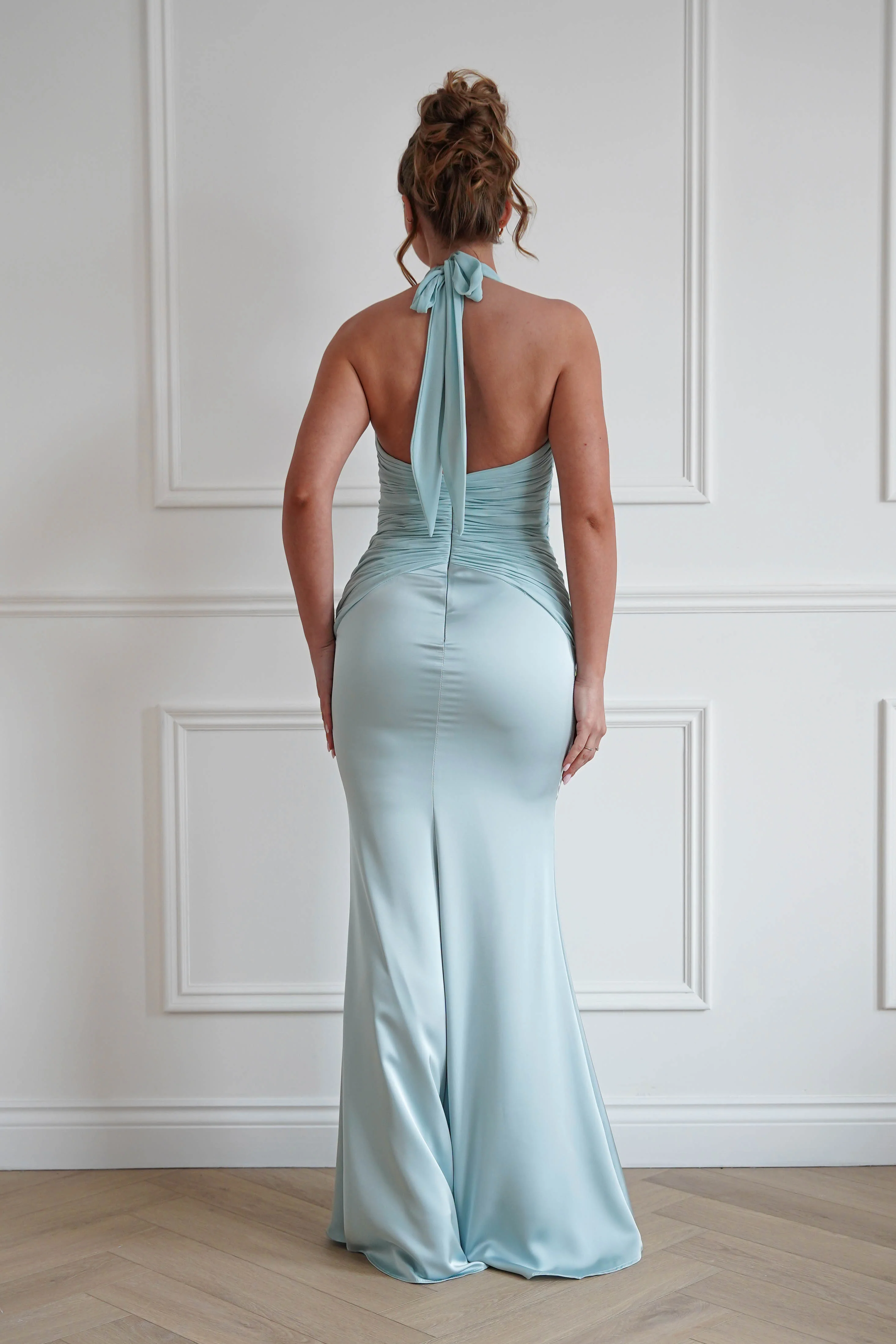 Austin Bodycon Halterneck Maxi Dress | Mint - Image 4