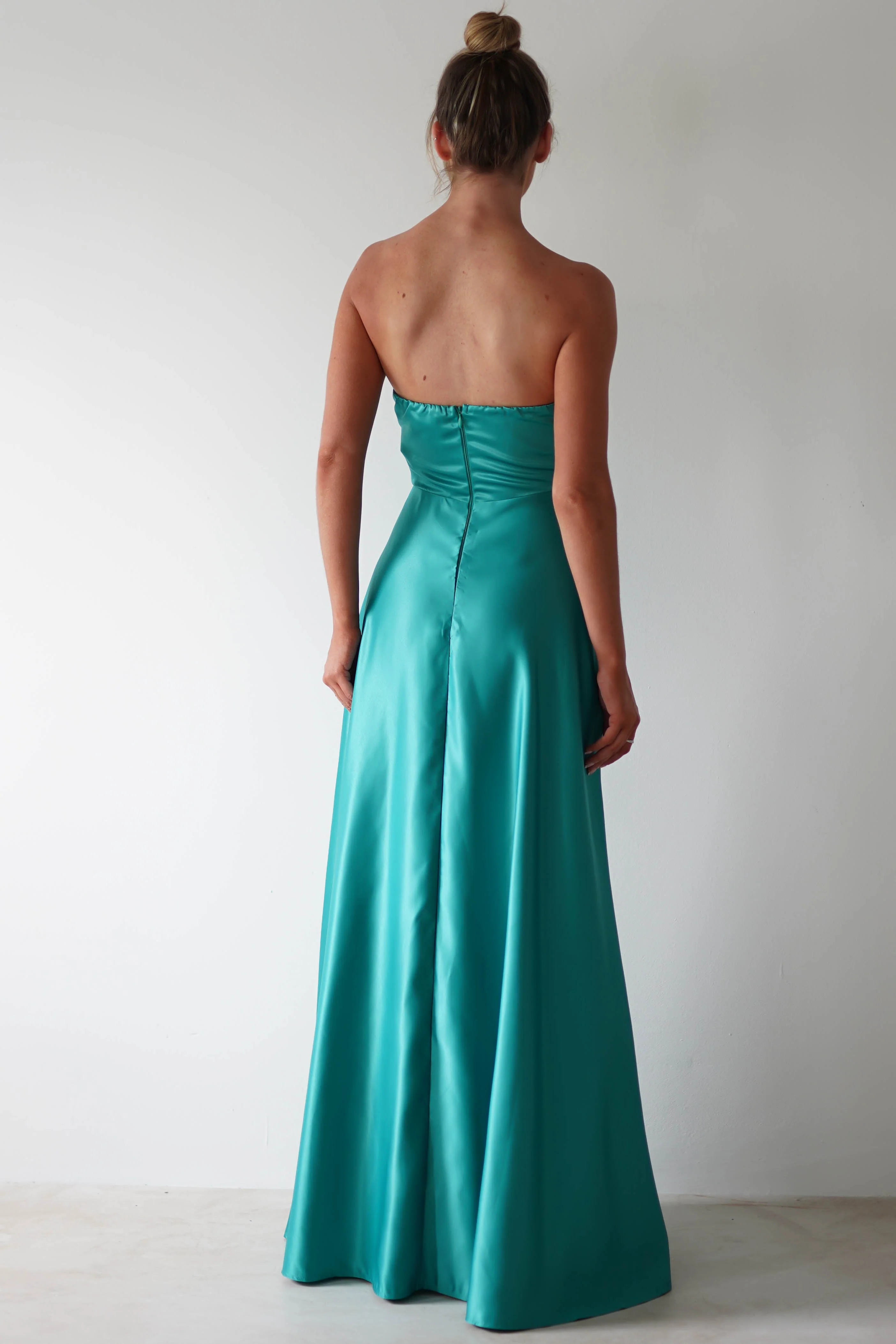 Ava Strapless Maxi Dress | Green - Image 7