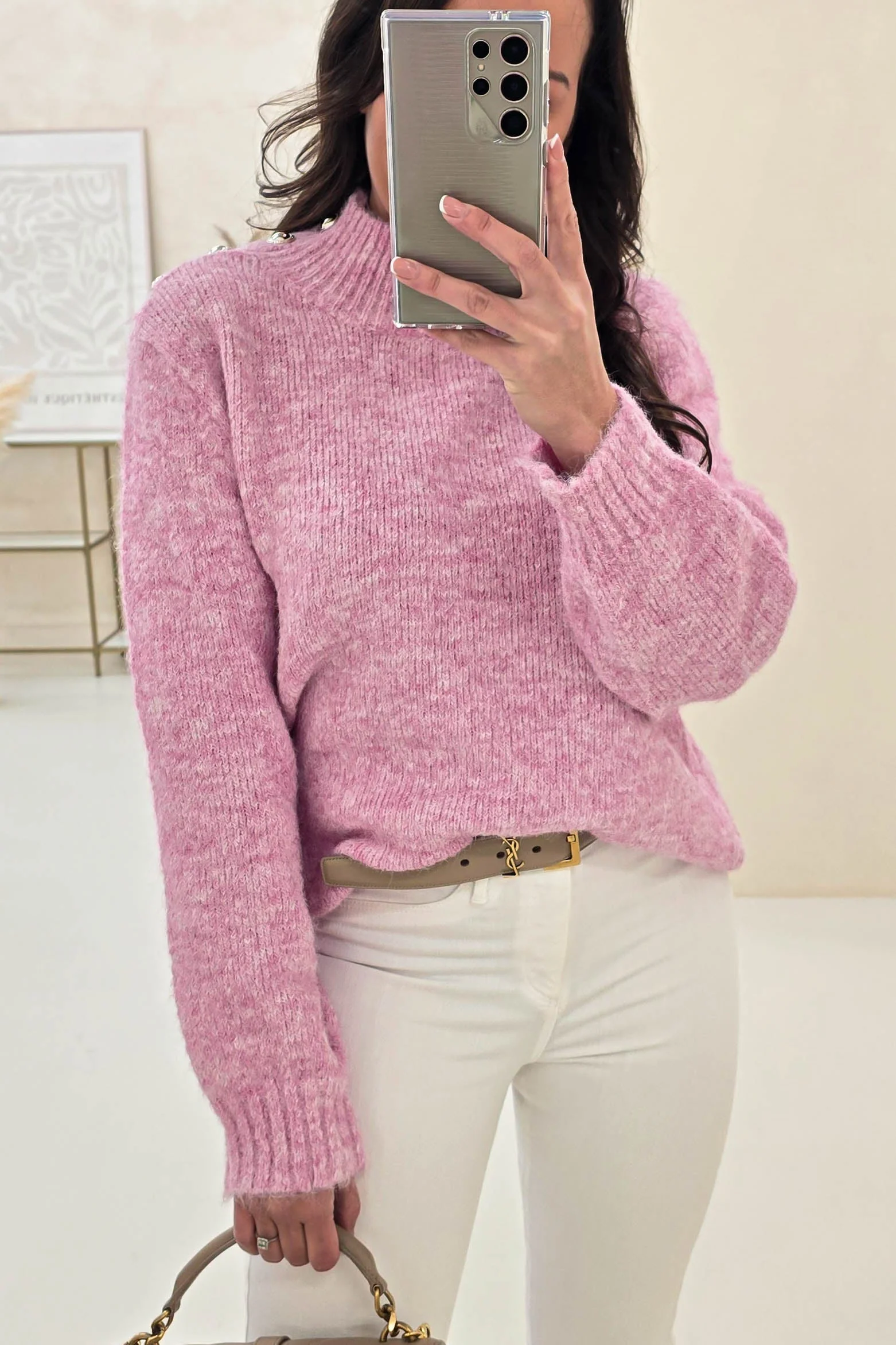Ayda Cosy Knitted Jumper | Pink - Image 2