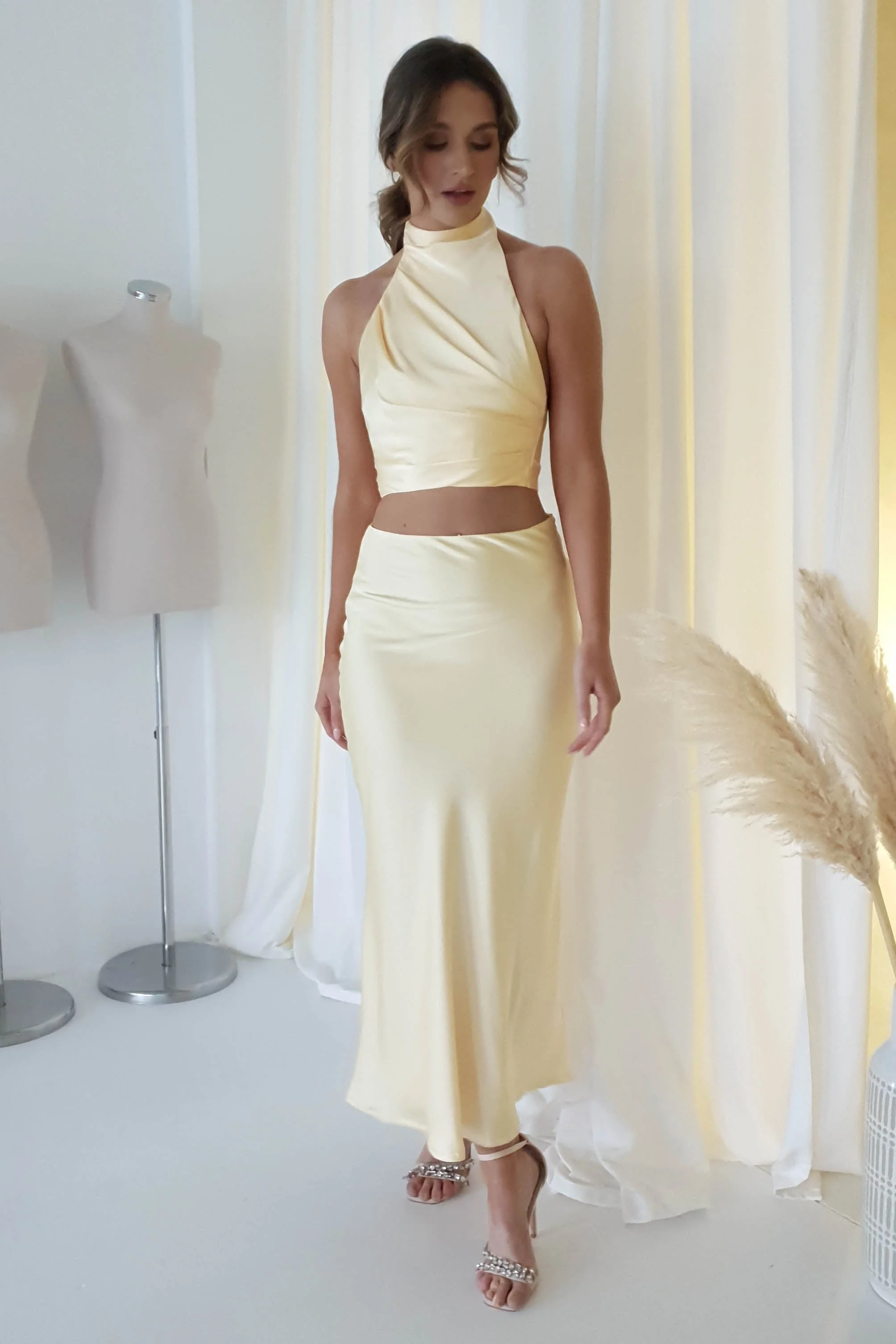 Pamela Satin Top | Yellow - Image 4