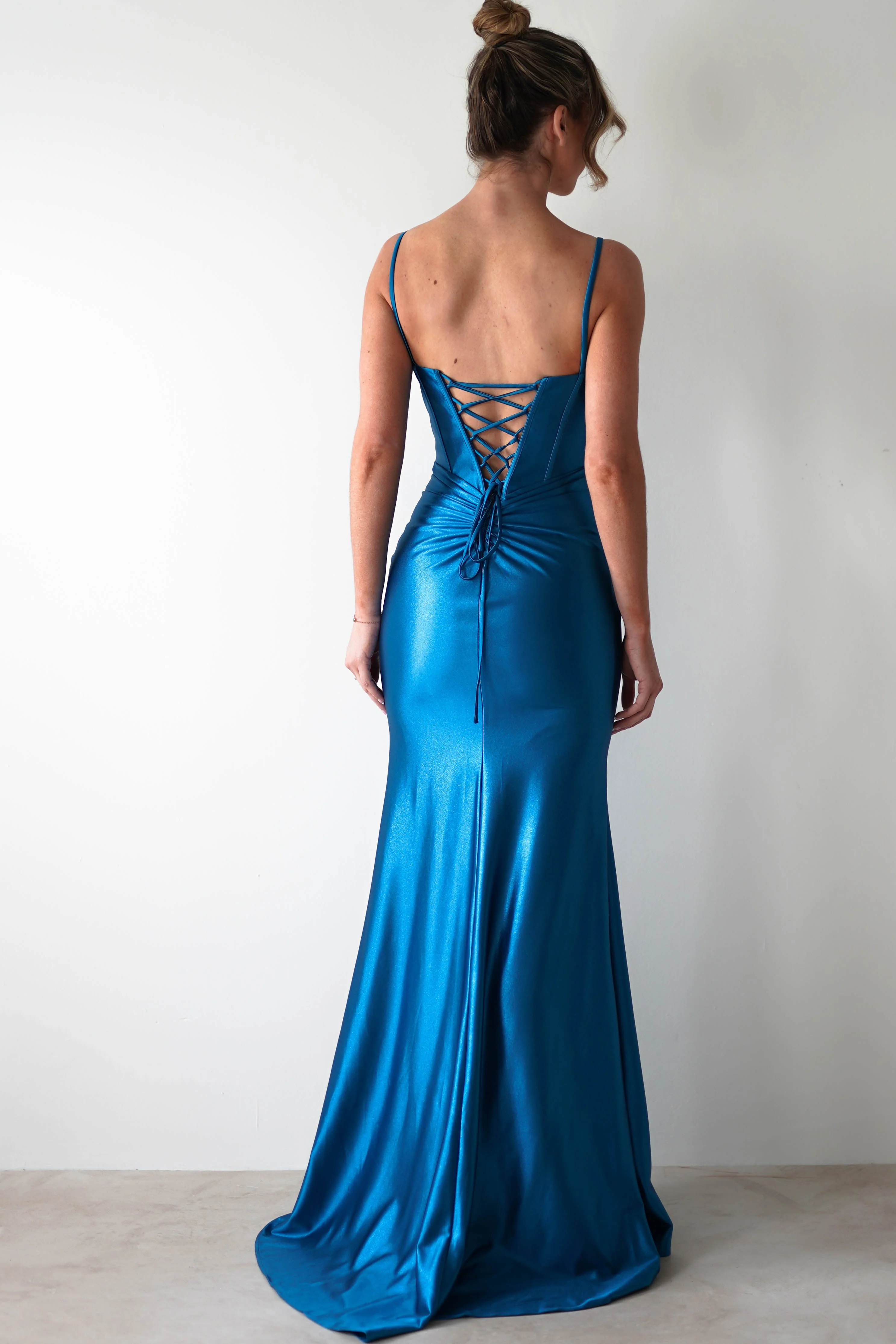 Meaghan Bodycon Gown | Turquoise - Image 2