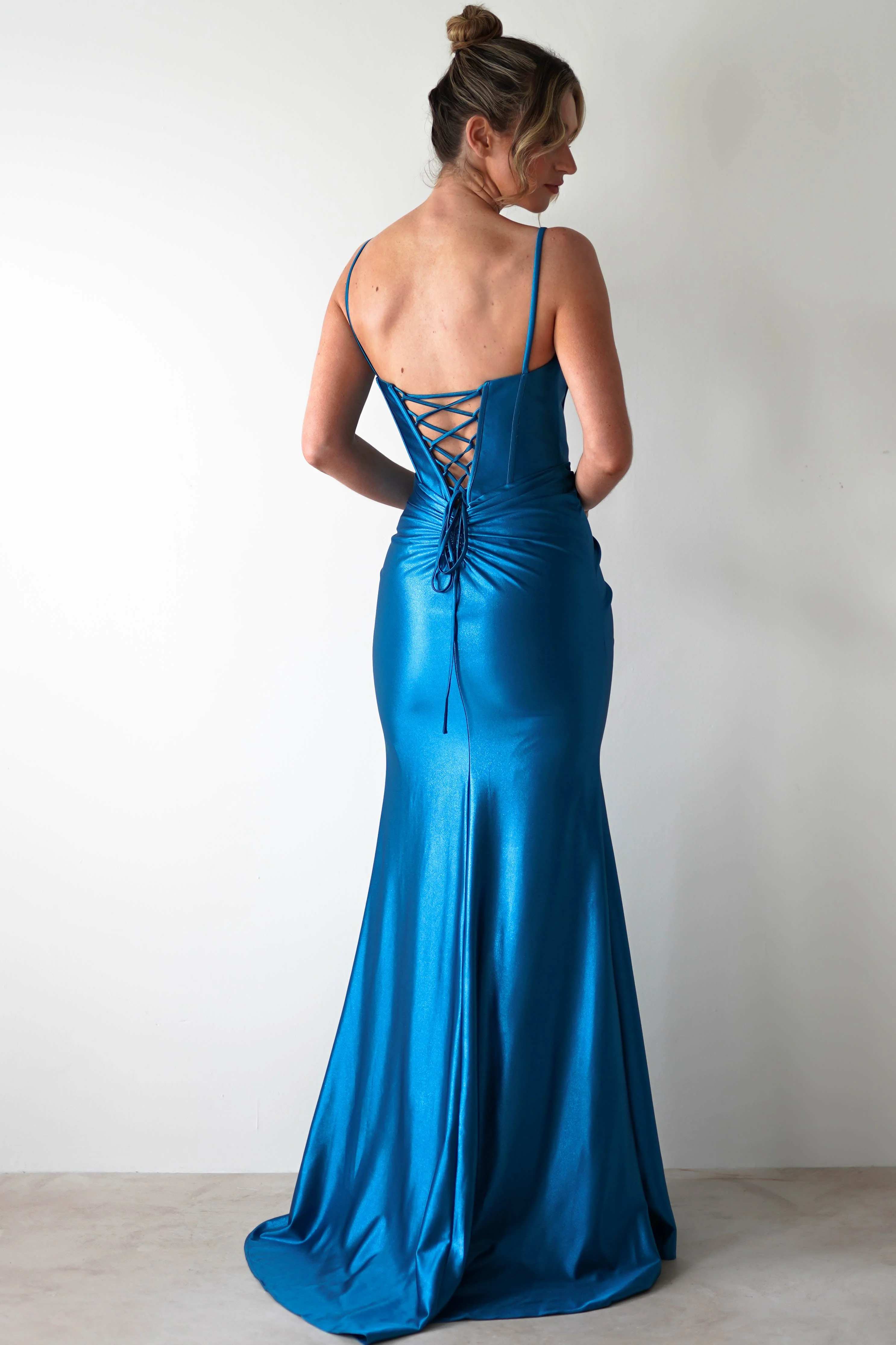 Meaghan Bodycon Gown | Turquoise - Image 5