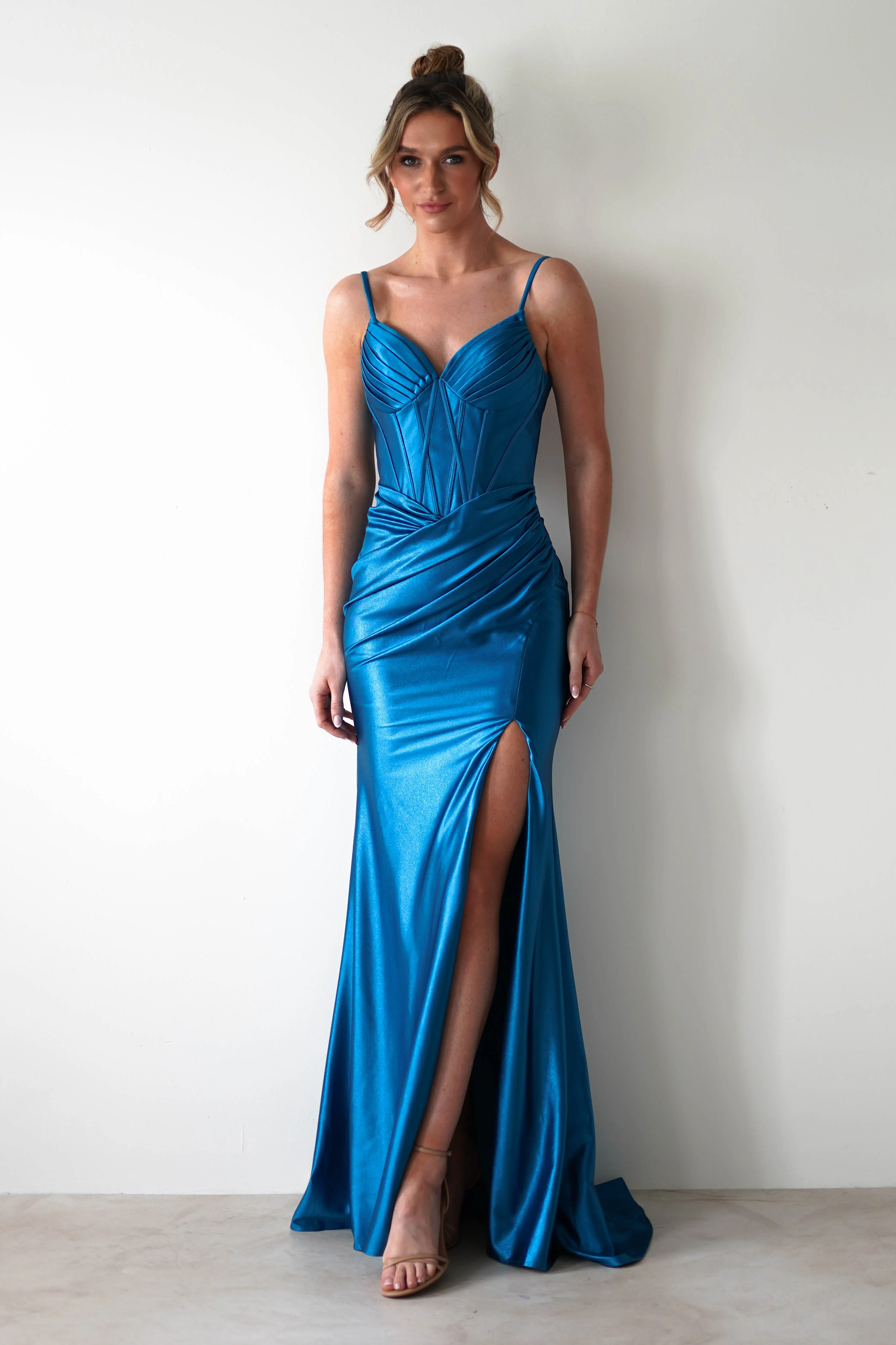 Meaghan Bodycon Gown | Turquoise - Image 7