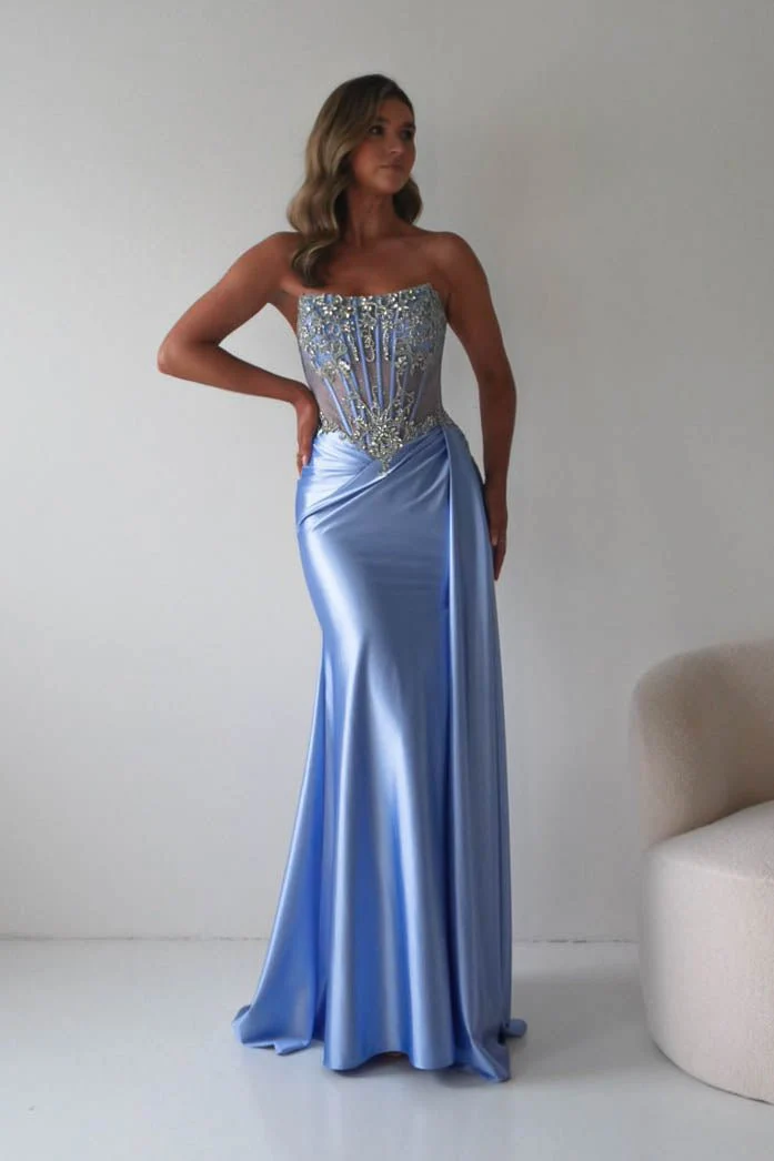 Ginny Embellished Corset Gown | Blue - Image 2