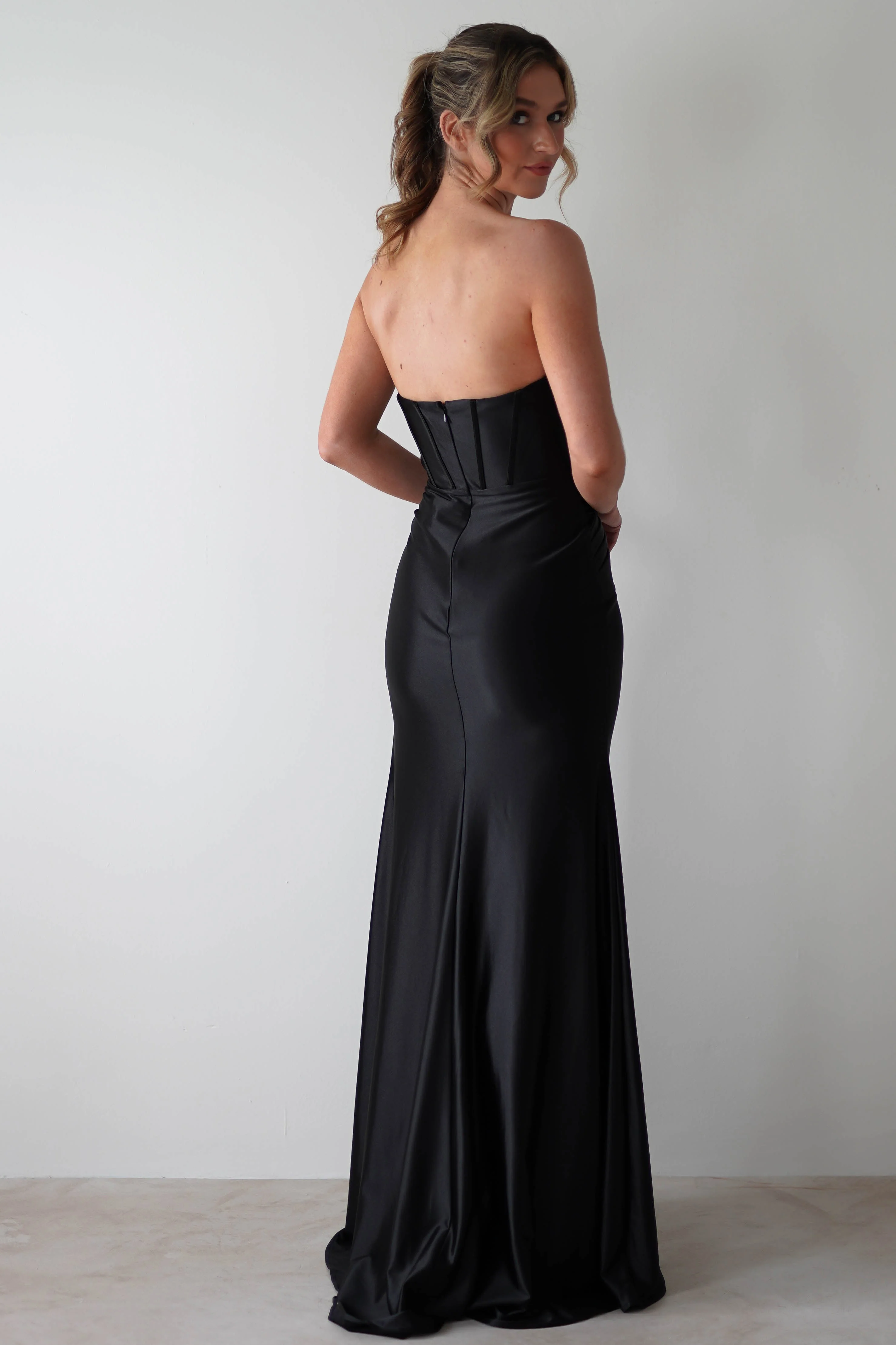 Karra Bodycon Strapless Gown | Black - Image 2
