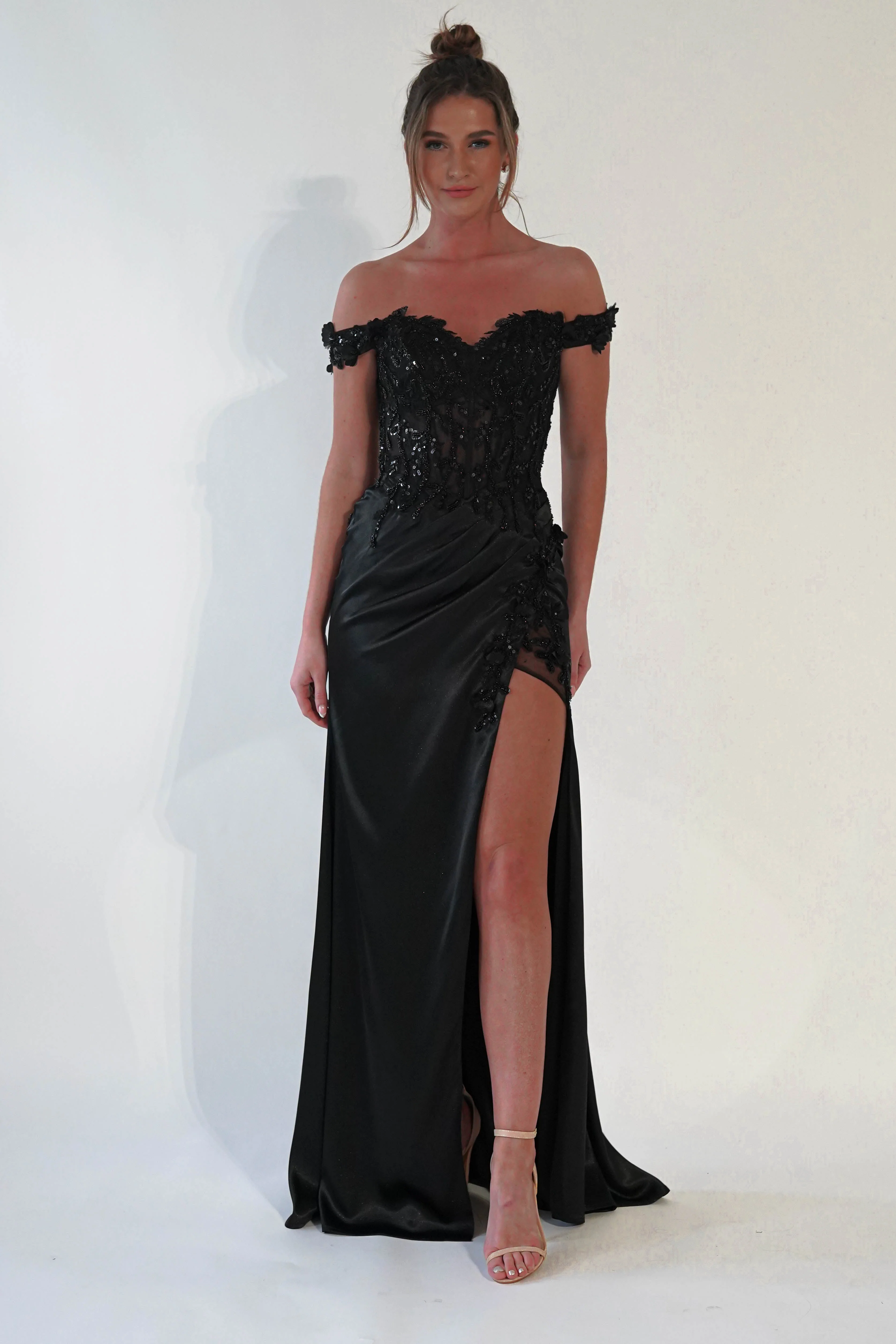 Khacy Embellished Gown | Black - Image 3