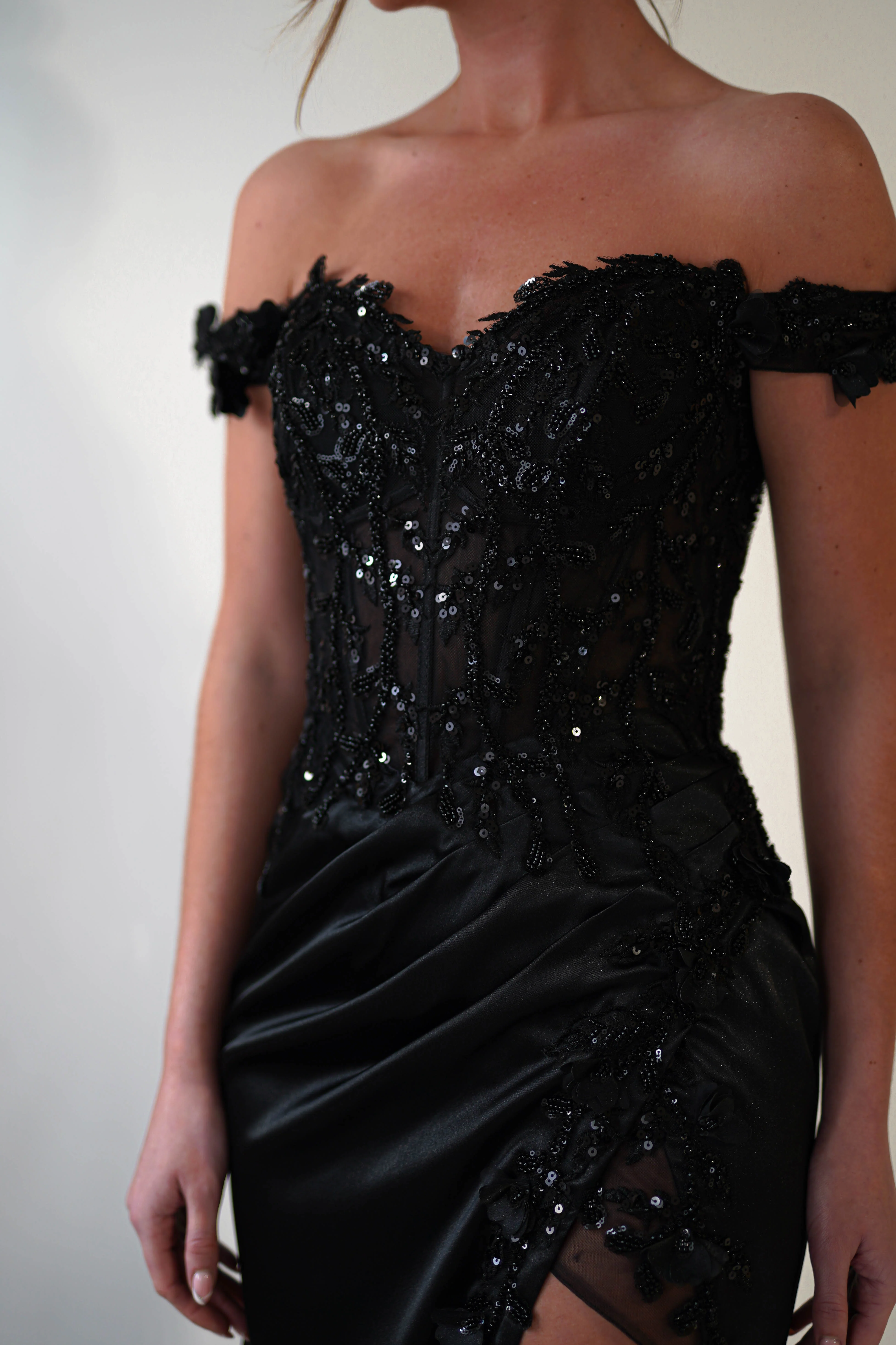 Khacy Embellished Gown | Black - Image 5