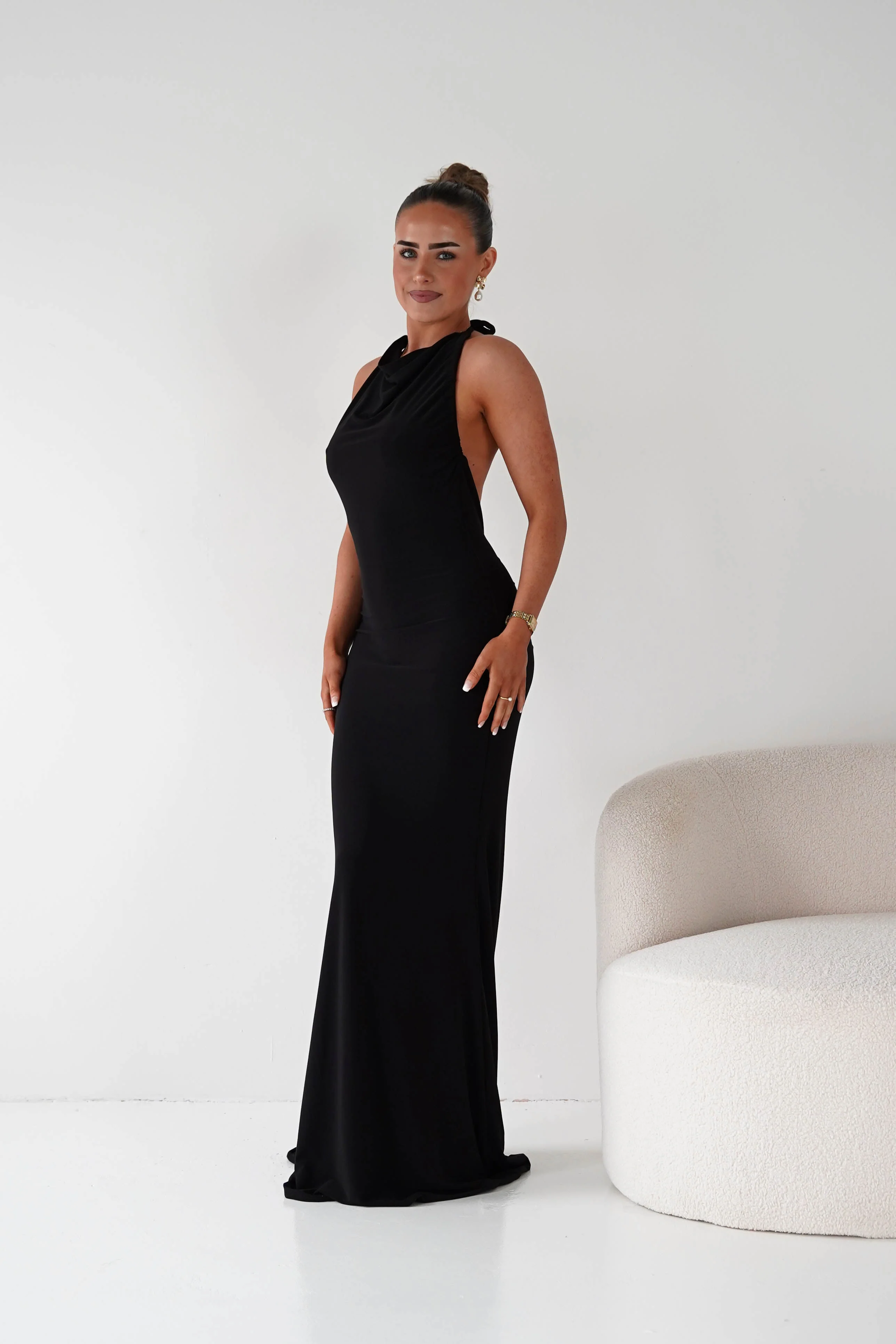 Maia Multi-Way Bodycon Maxi Dress | Black - Image 4