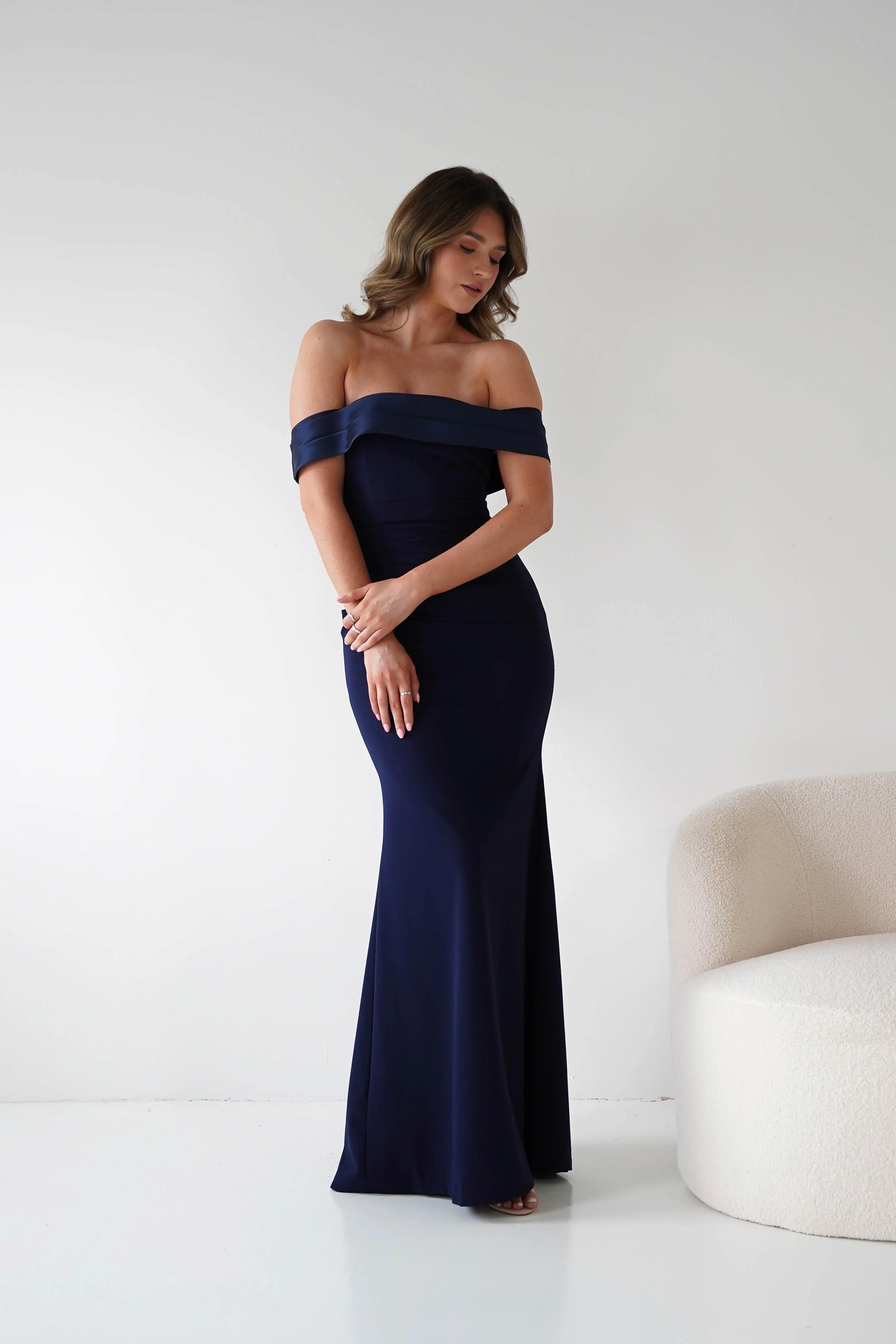 Miranda Bodycon Bow Back Dress | Navy - Image 4