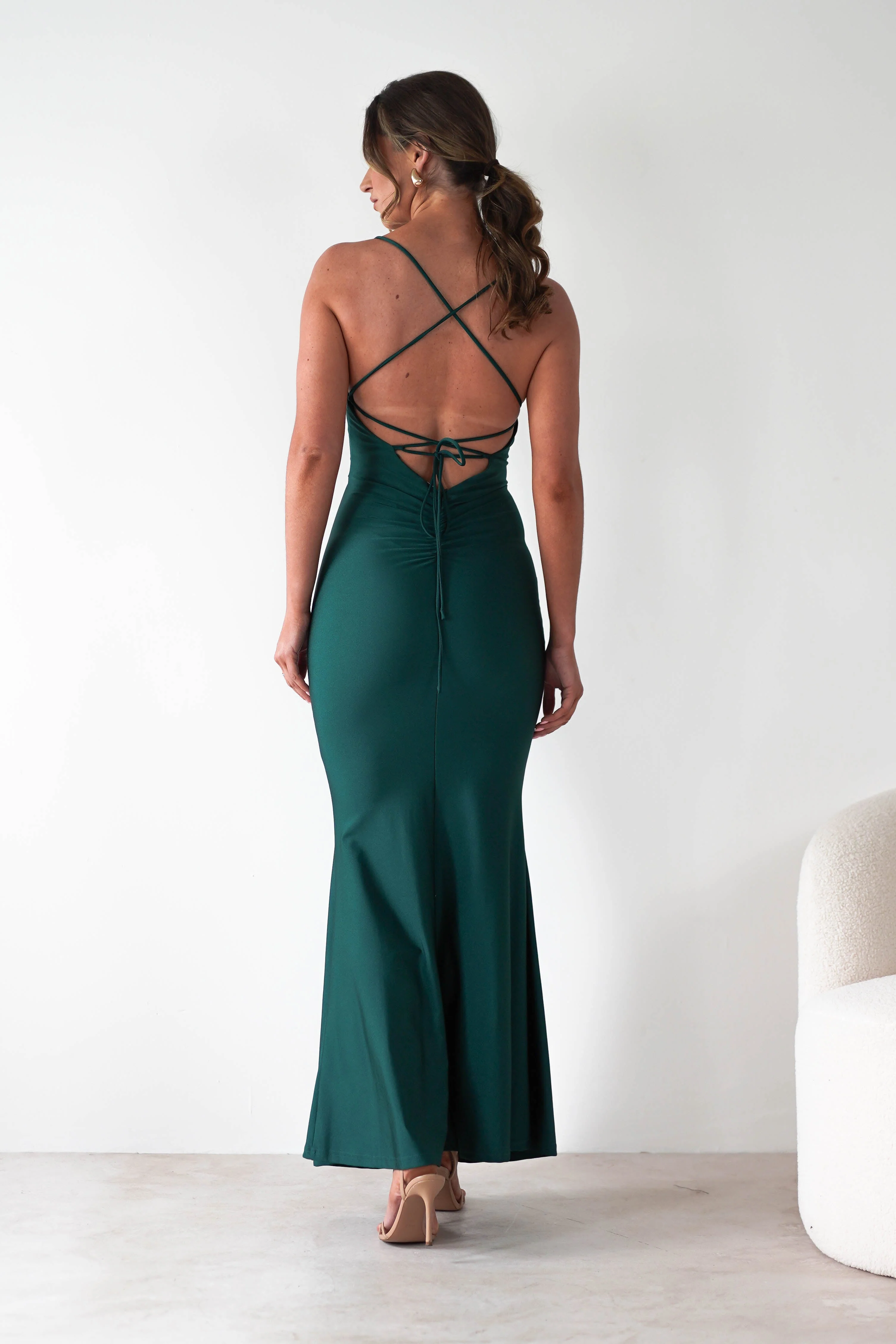 Monette Bodycon Maxi Gown | Emerald Green - Image 7