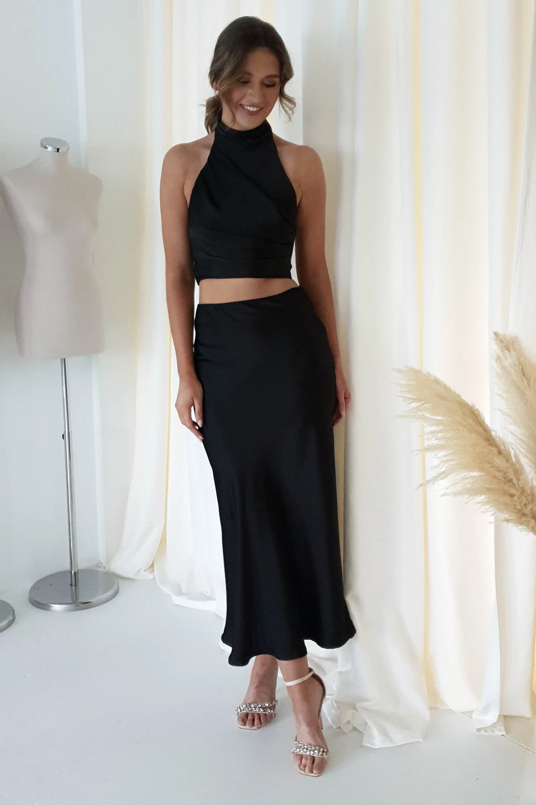 Pamela Satin Top | Black - Image 5