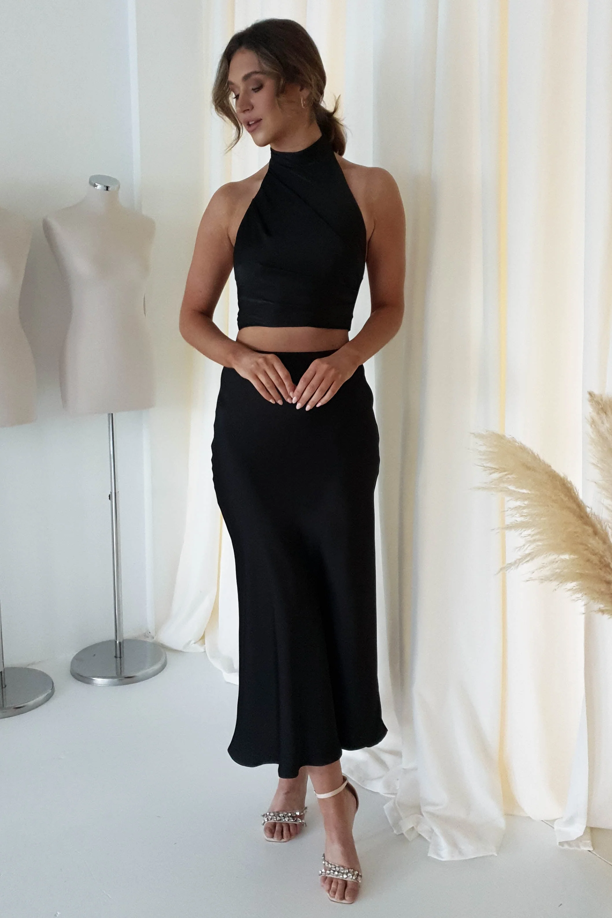 Pamela Satin Top | Black - Image 7
