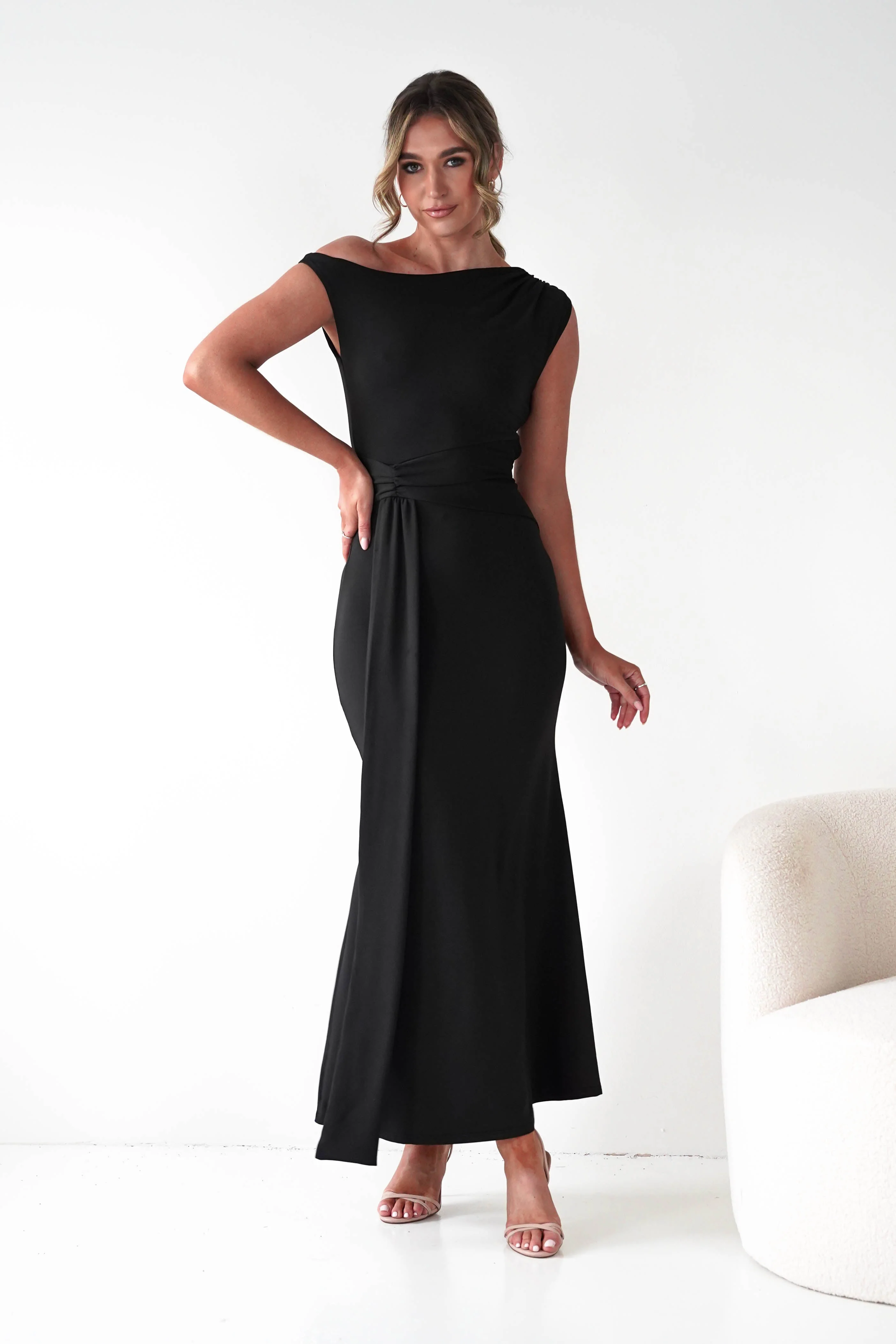 Perry Sculpting Bodycon Maxi Dress | Black - Image 3