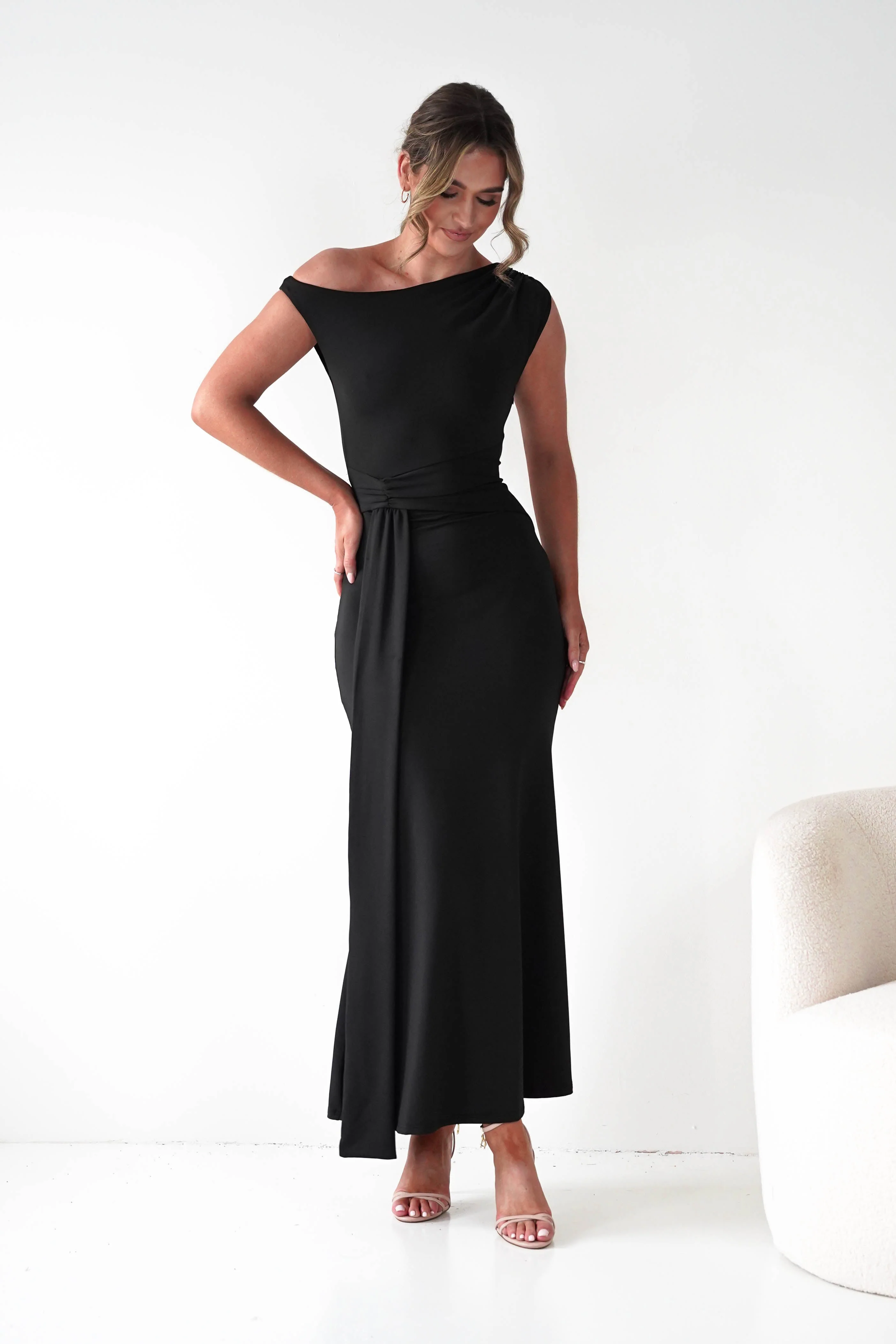 Perry Sculpting Bodycon Maxi Dress | Black - Image 5