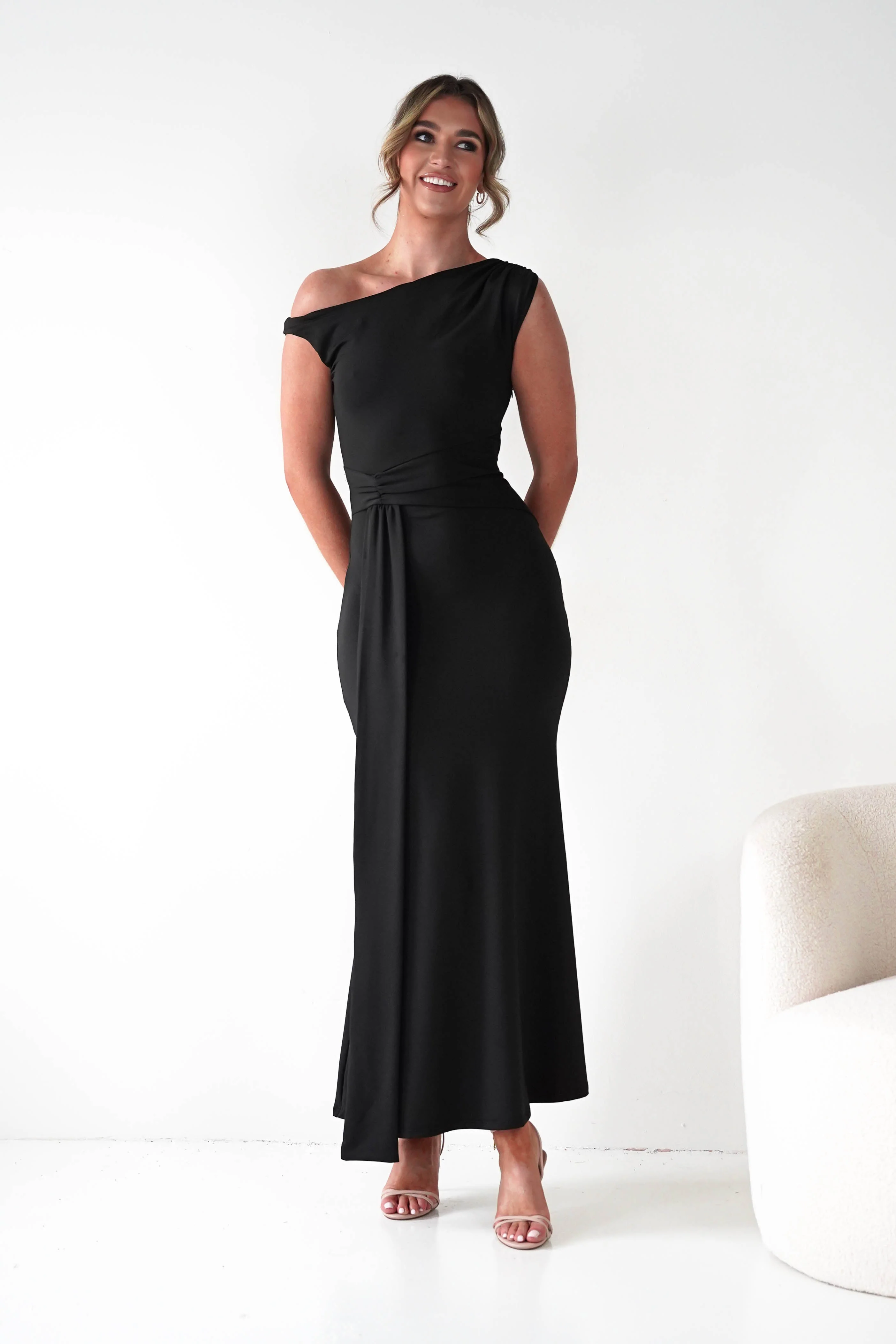 Perry Sculpting Bodycon Maxi Dress | Black - Image 7
