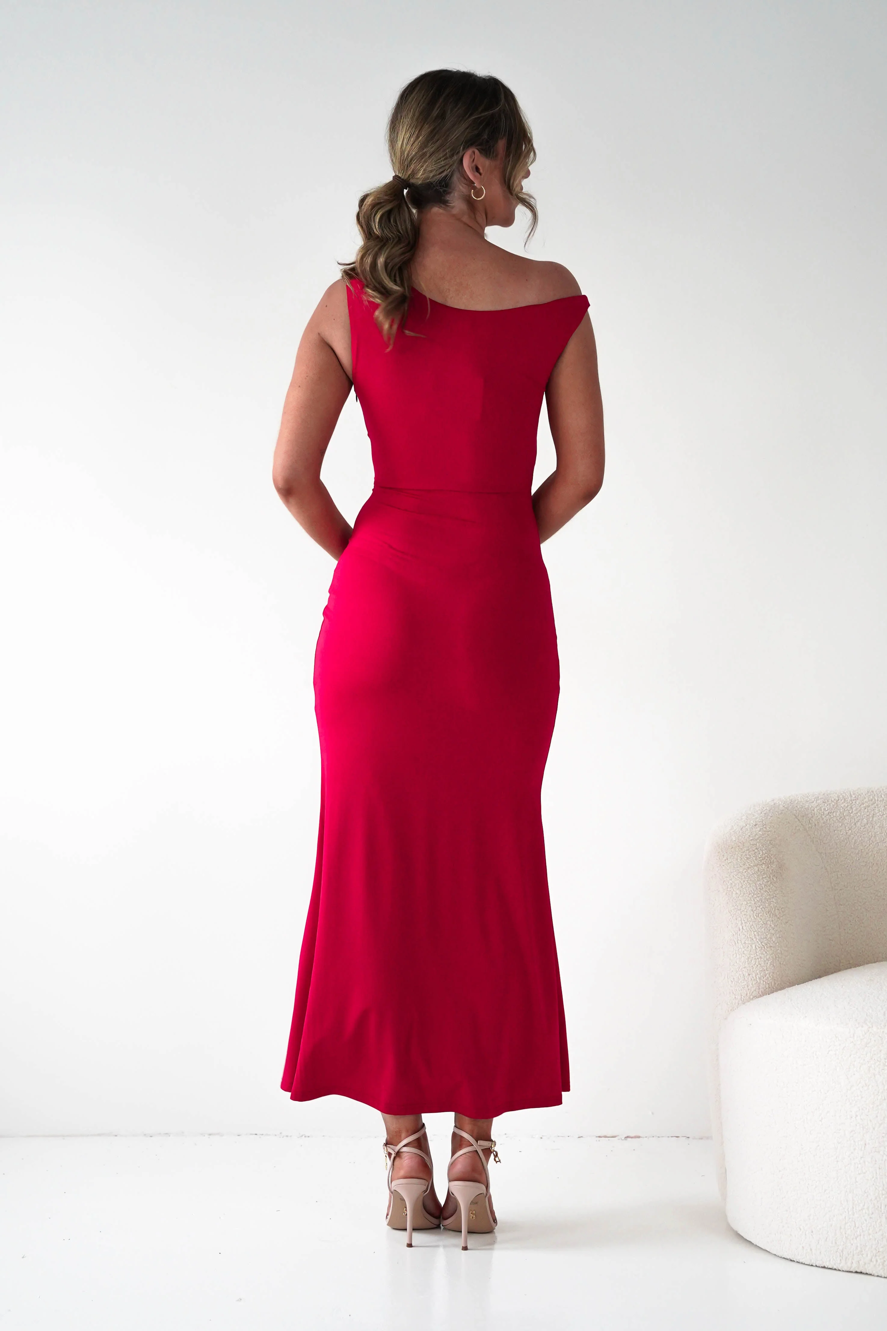 Perry Sculpting Bodycon Maxi Dress | Red - Image 5