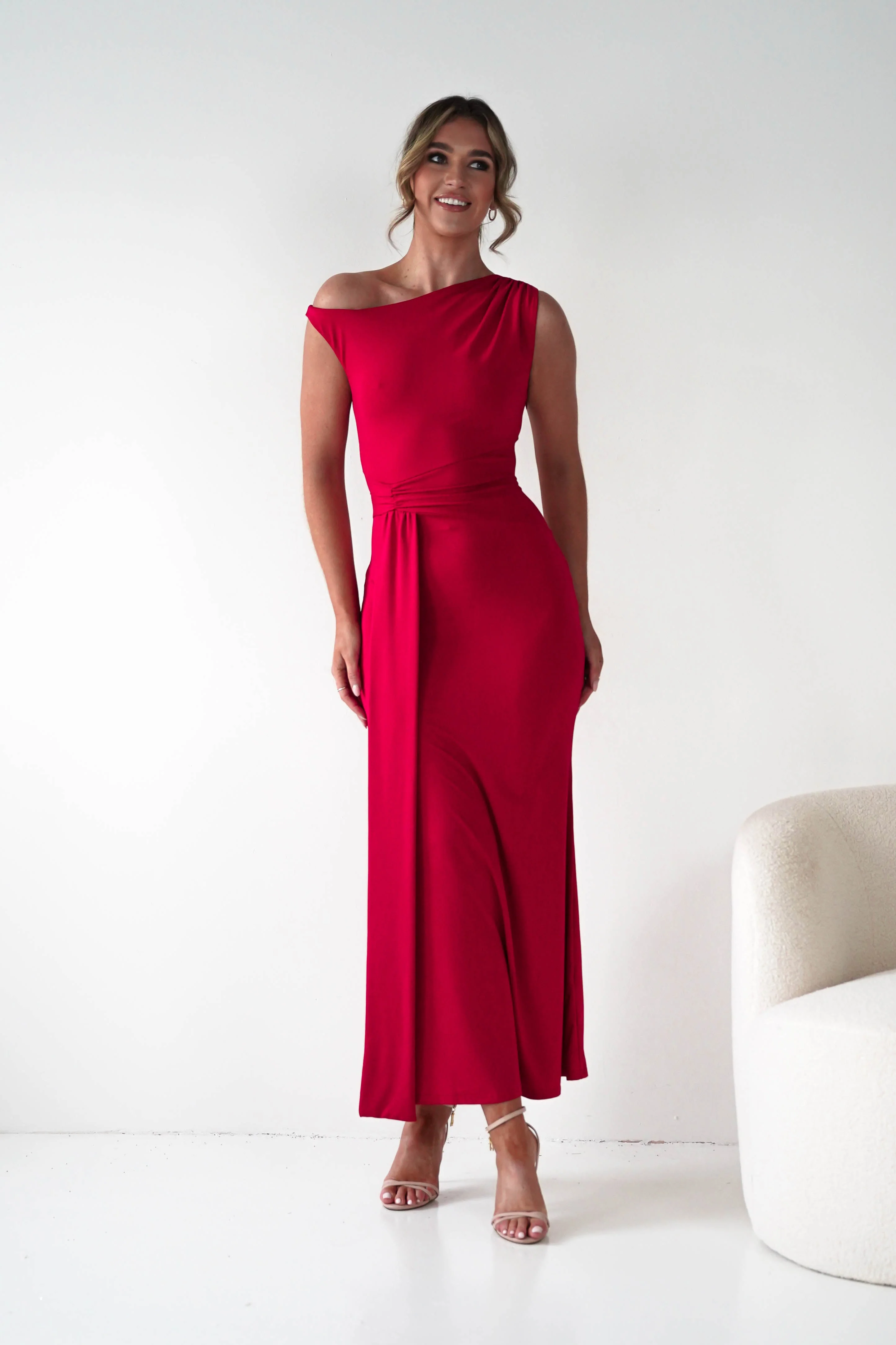 Perry Sculpting Bodycon Maxi Dress | Red - Image 6