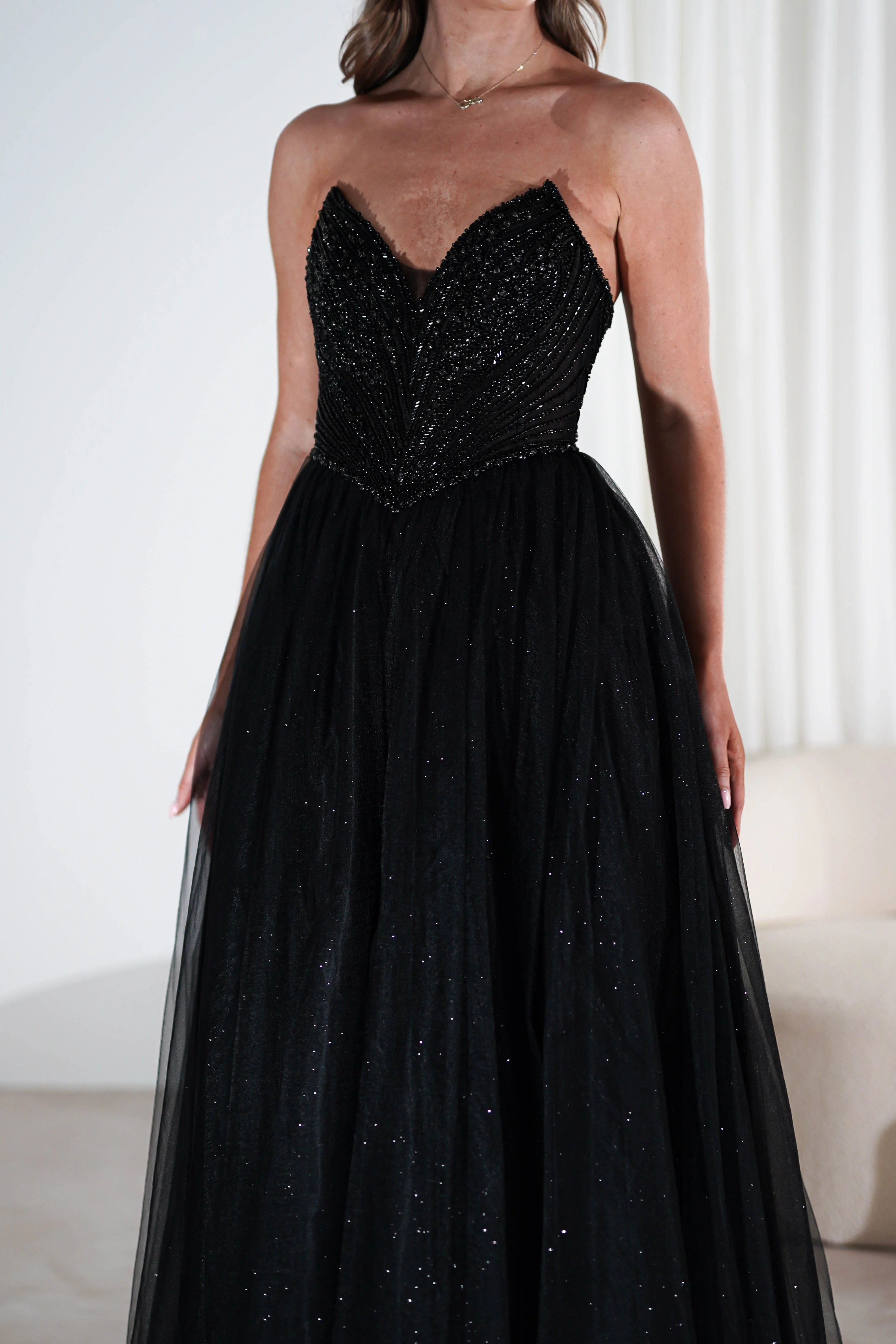 Priscilla Princess Glitter Gown | Black - Image 4