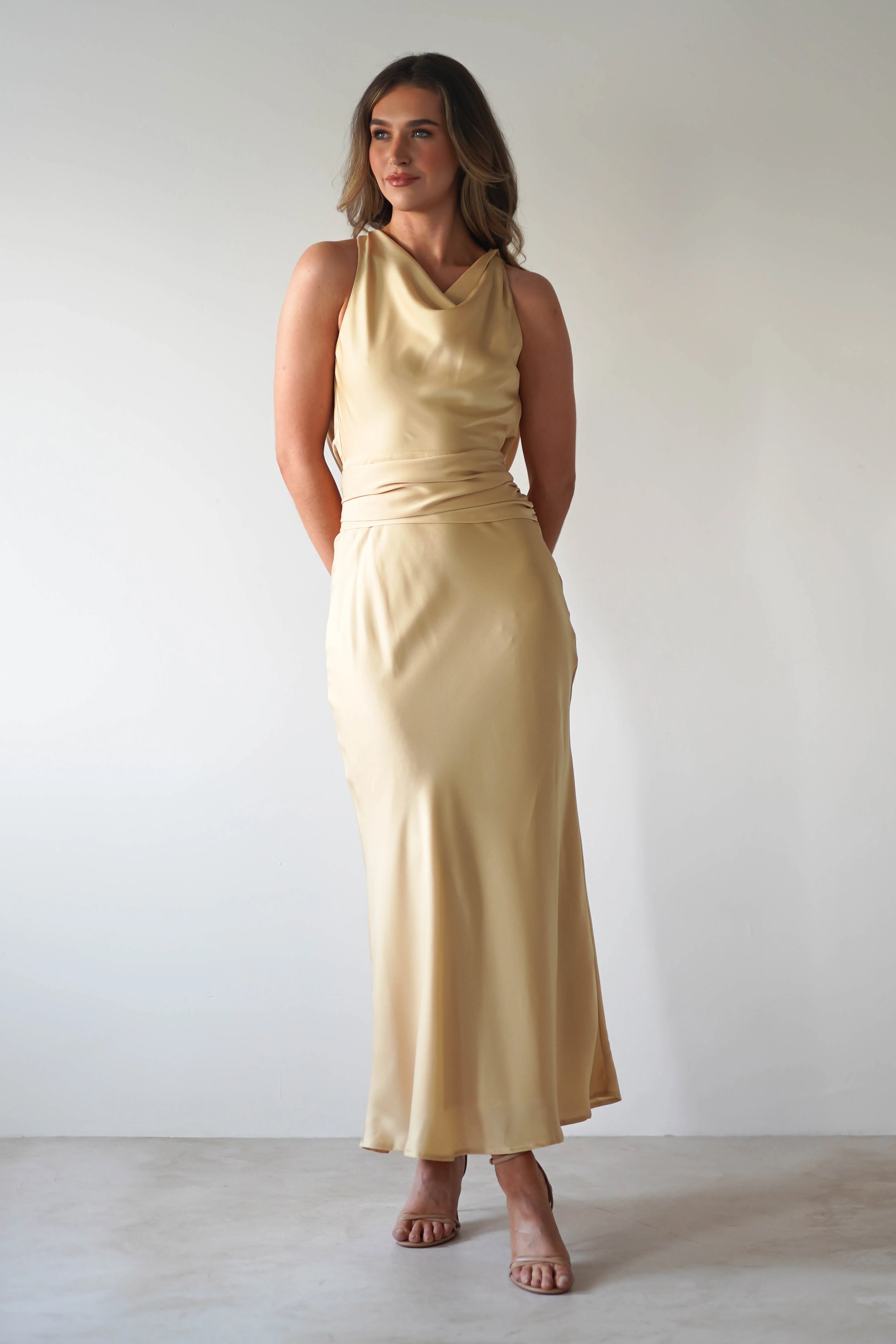 River Backless Maxi Dress | Sand - Image 4
