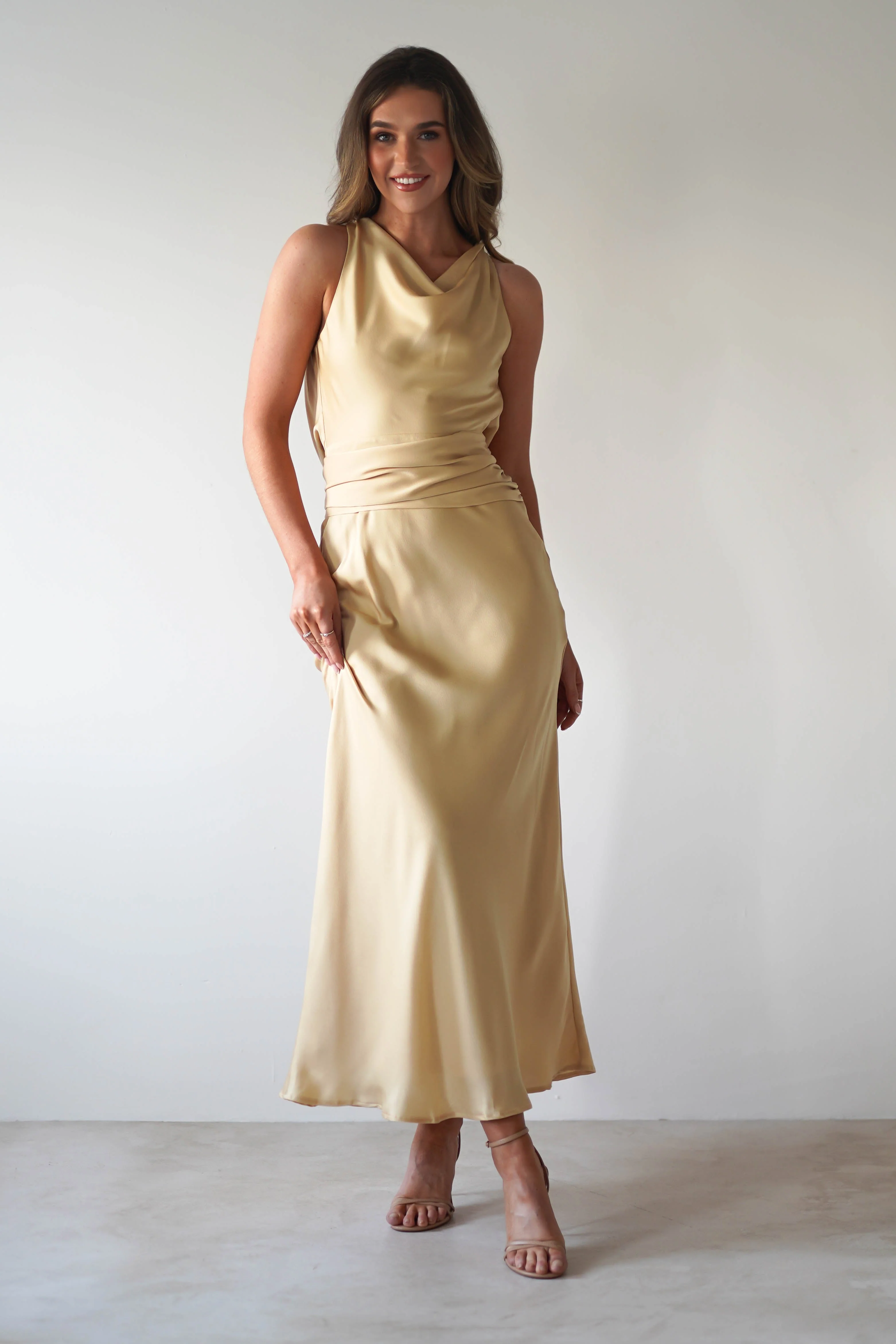 River Backless Maxi Dress | Sand - Image 6