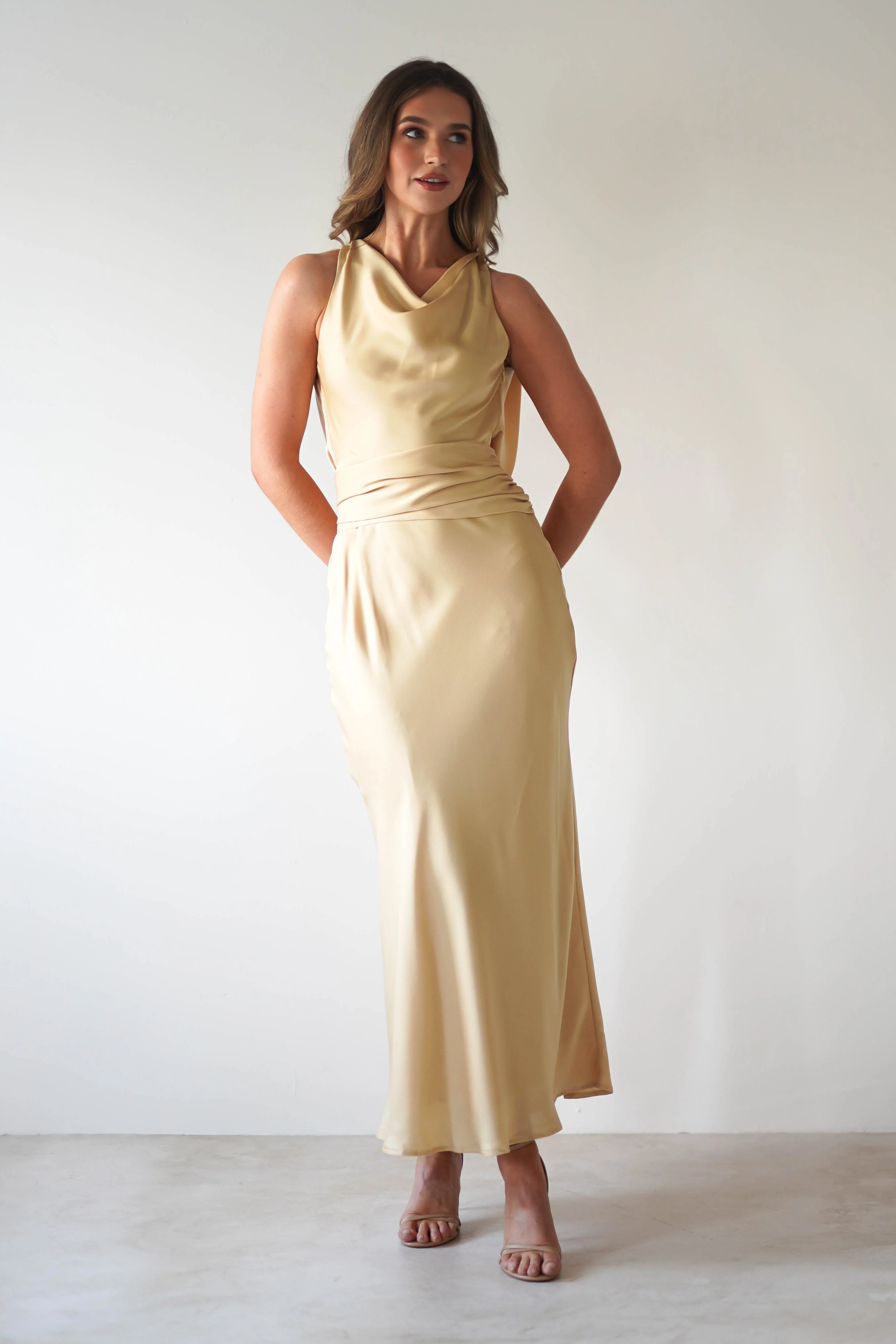 River Backless Maxi Dress | Sand - Image 7