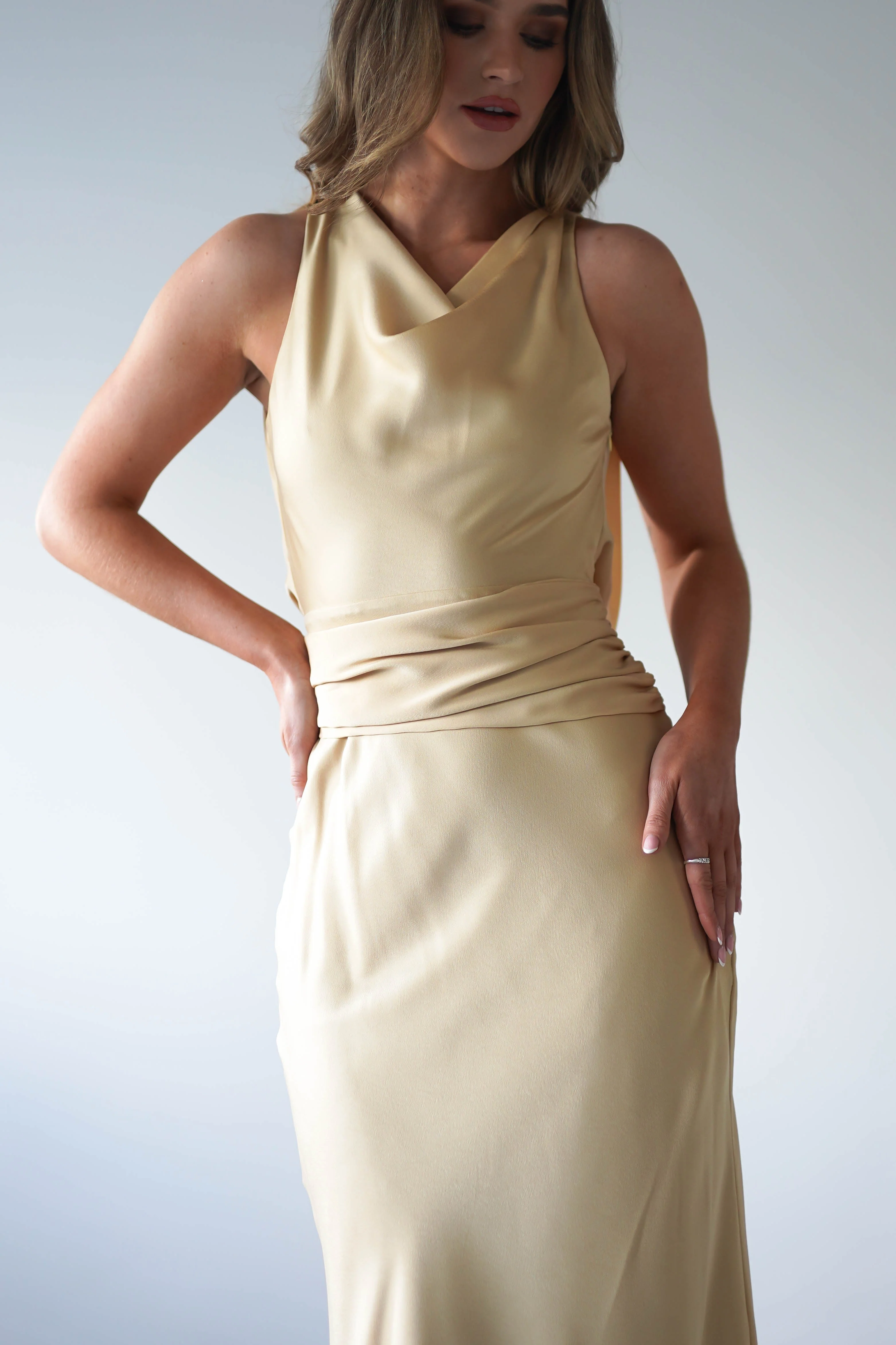 River Backless Maxi Dress | Sand - Image 8