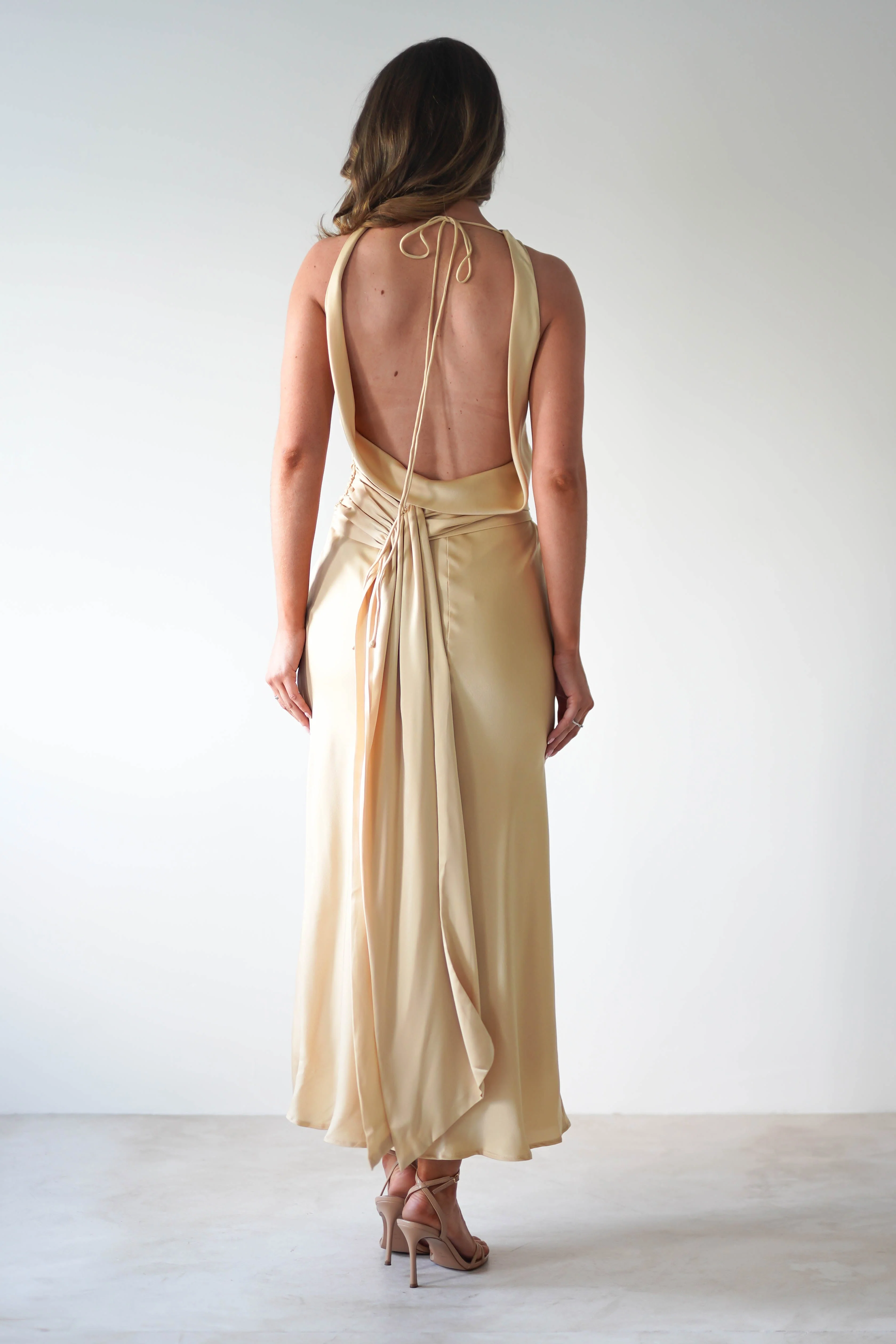 River Backless Maxi Dress | Sand - Image 9