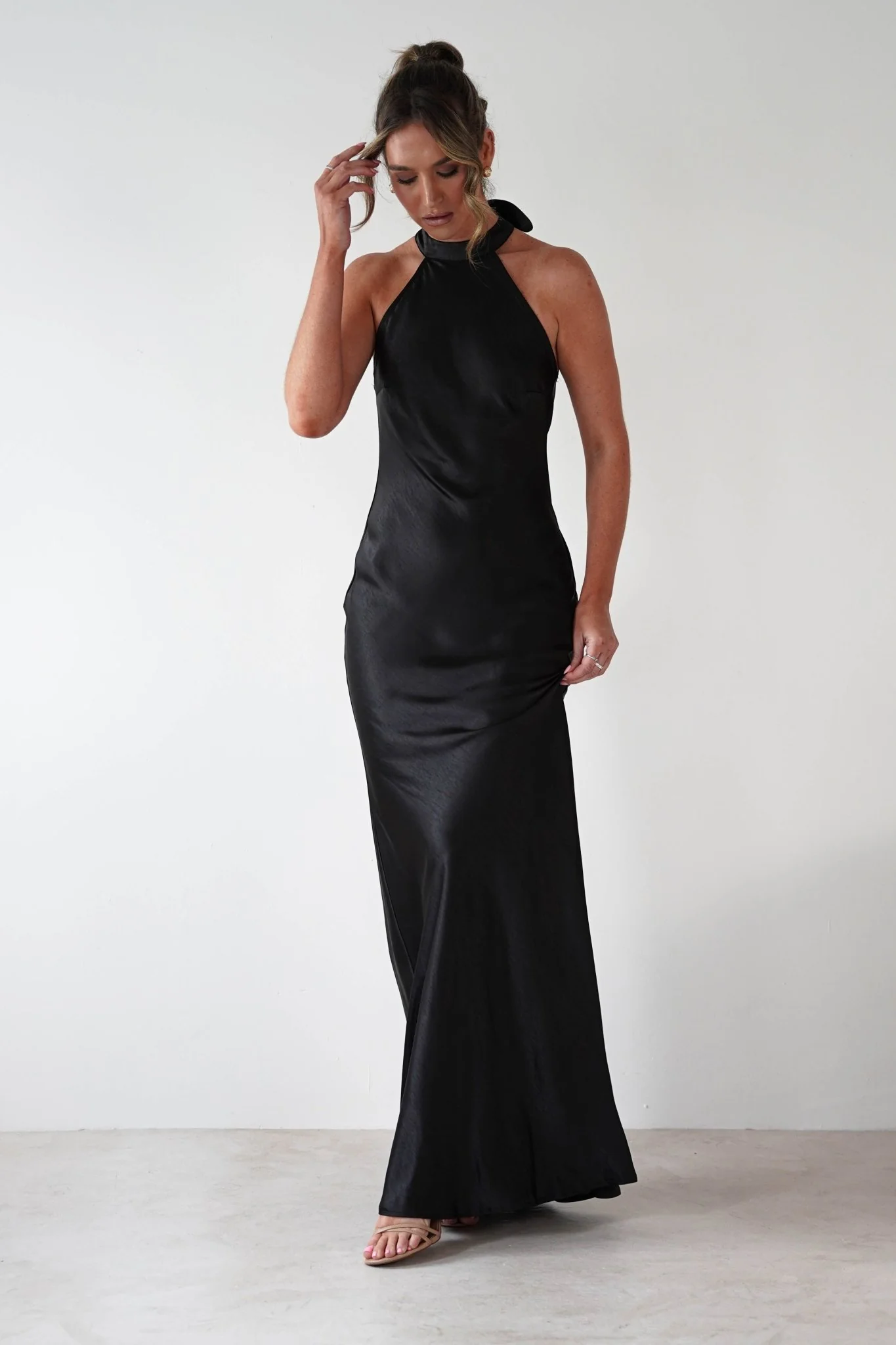 Taylee Halterneck Maxi Dress | Black - Image 4